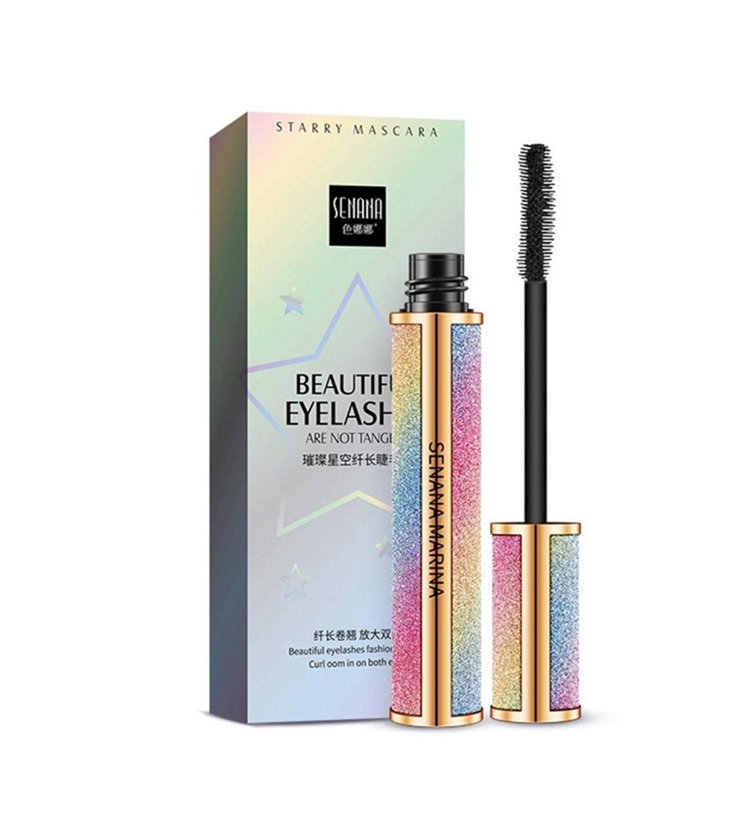 XunChung Mascara Starry Sky Mascara 4D Waterproof Eye Primer Fiber Silk Eyelash Thick Curling Natural Lengthening Eye Lash 4D Black Eyes Makeup Color 1pc - Buy Online on GoSupps.com