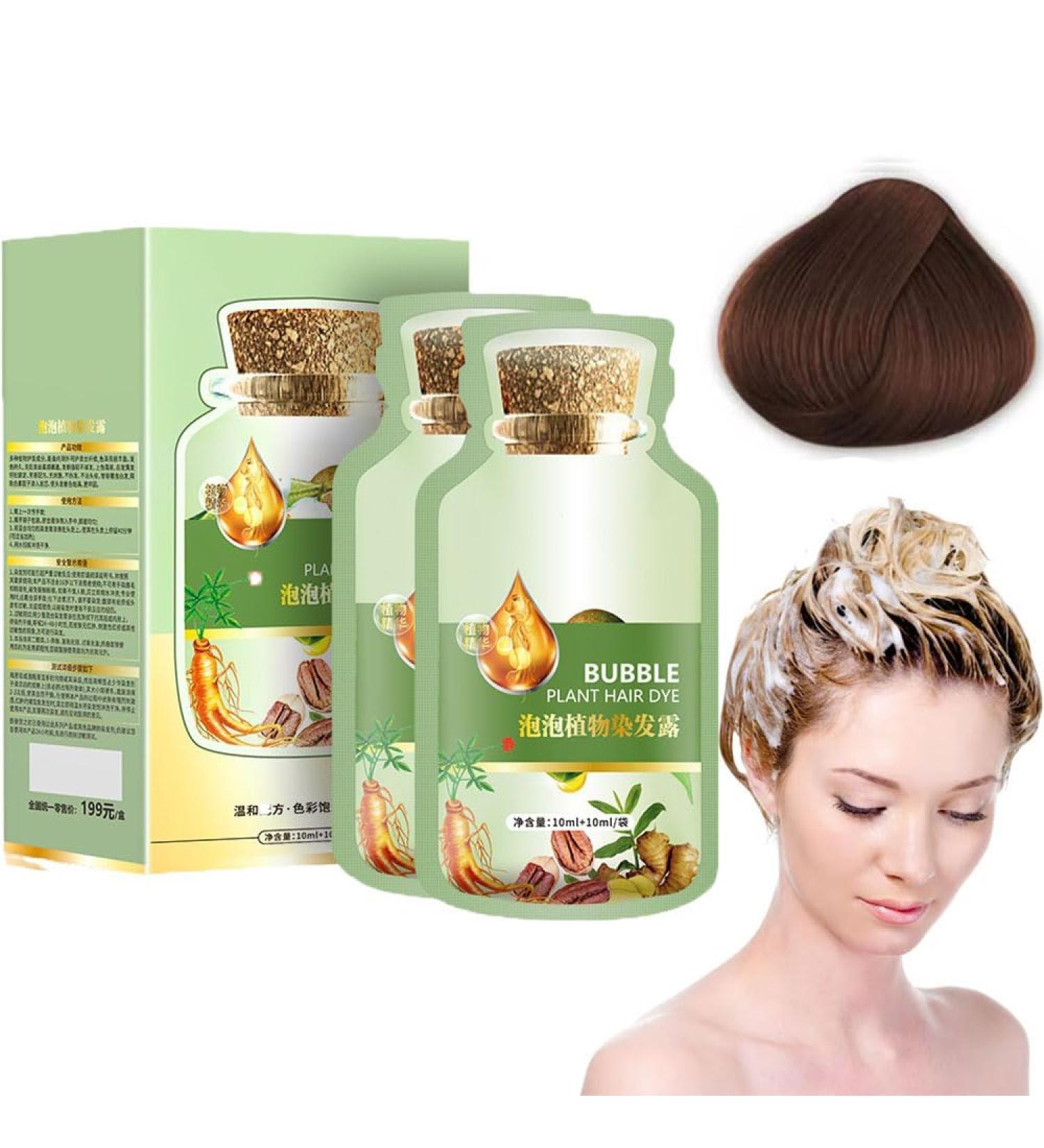 BaBound Natural Plant Hair Dye Natural Plant Hair Dye Shampoo Herbal Hair Dye Shampoo 10 BagsBox Chestnut Brown - Buy Online on GoSupps.com