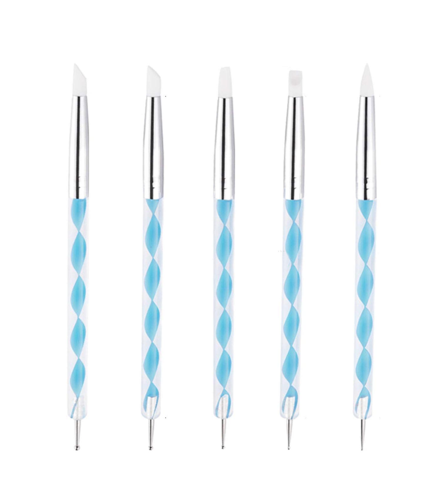 5pcs Nail Art Painting Brushes & Dotting Tools - DIY Manicure Pens for Professional Results | International Shipping Available - Buy Online on GoSupps.com