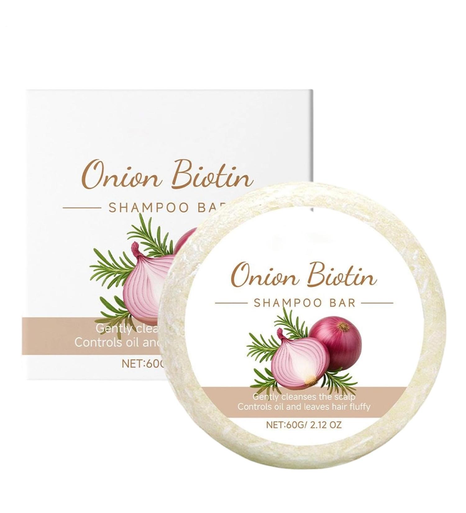  G n rique Onion Biotin Shampoo Bar - 60g Onion Rosemary Shampoo Soap Nourishing Purifying Onion Biotin Shampoos Soap For Hair Growth Moisturizing Onions Shampoo Rosemary Hair Soaps Barr - Buy Online on GoSupps.com