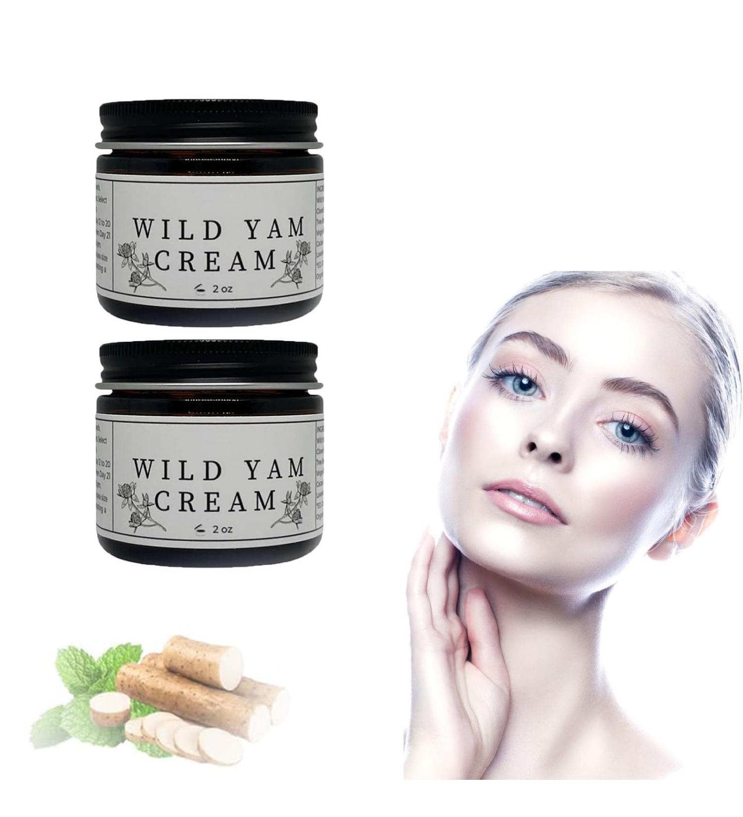 2 Pcs Wild Yam Cream Wild Yam Cream for Hormone Balance Organic Wild Yam Balancing Cream Wild Yam Moisturizing Cream for Menopause Relief - Buy Online on GoSupps.com