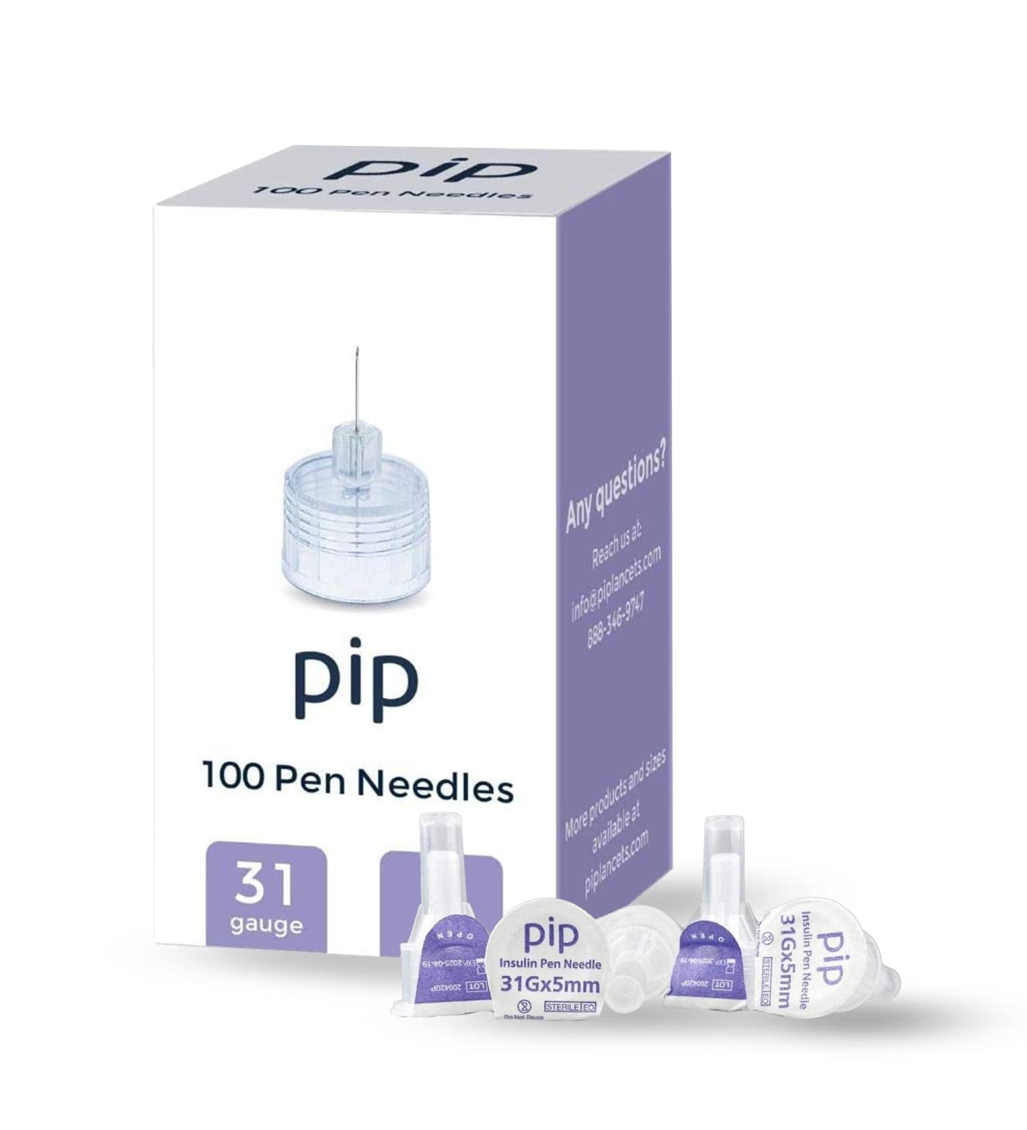 Buy Pip Insulin Pen Needles 31G 5mm - 100 Pieces | Fast International Shipping - Buy Online on GoSupps.com