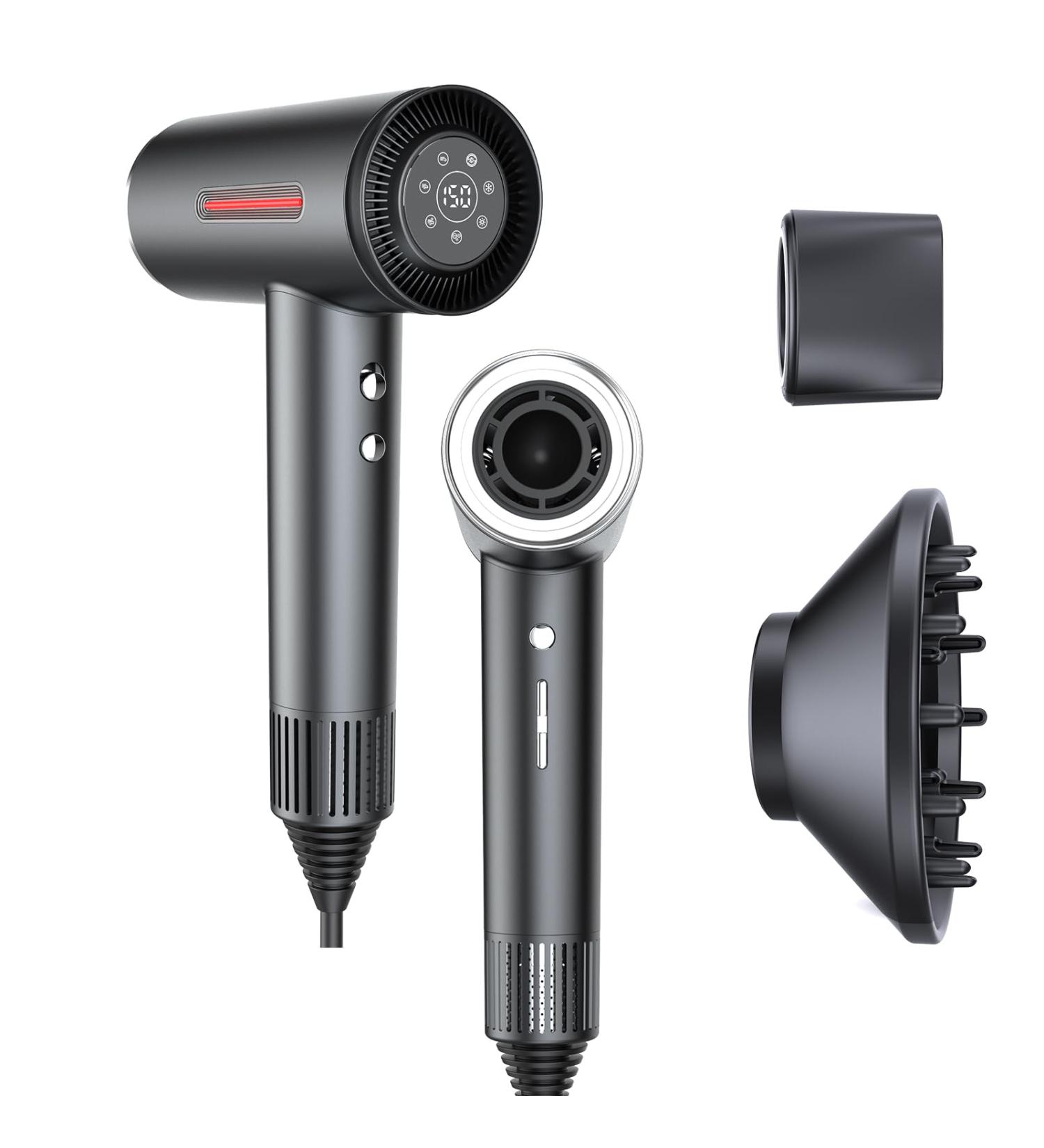 Fast Drying Hair Dryer - 110 000RPM Brushless Motor Low Noise Ionic Technology Ideal for Home & Travel - Buy Online on GoSupps.com