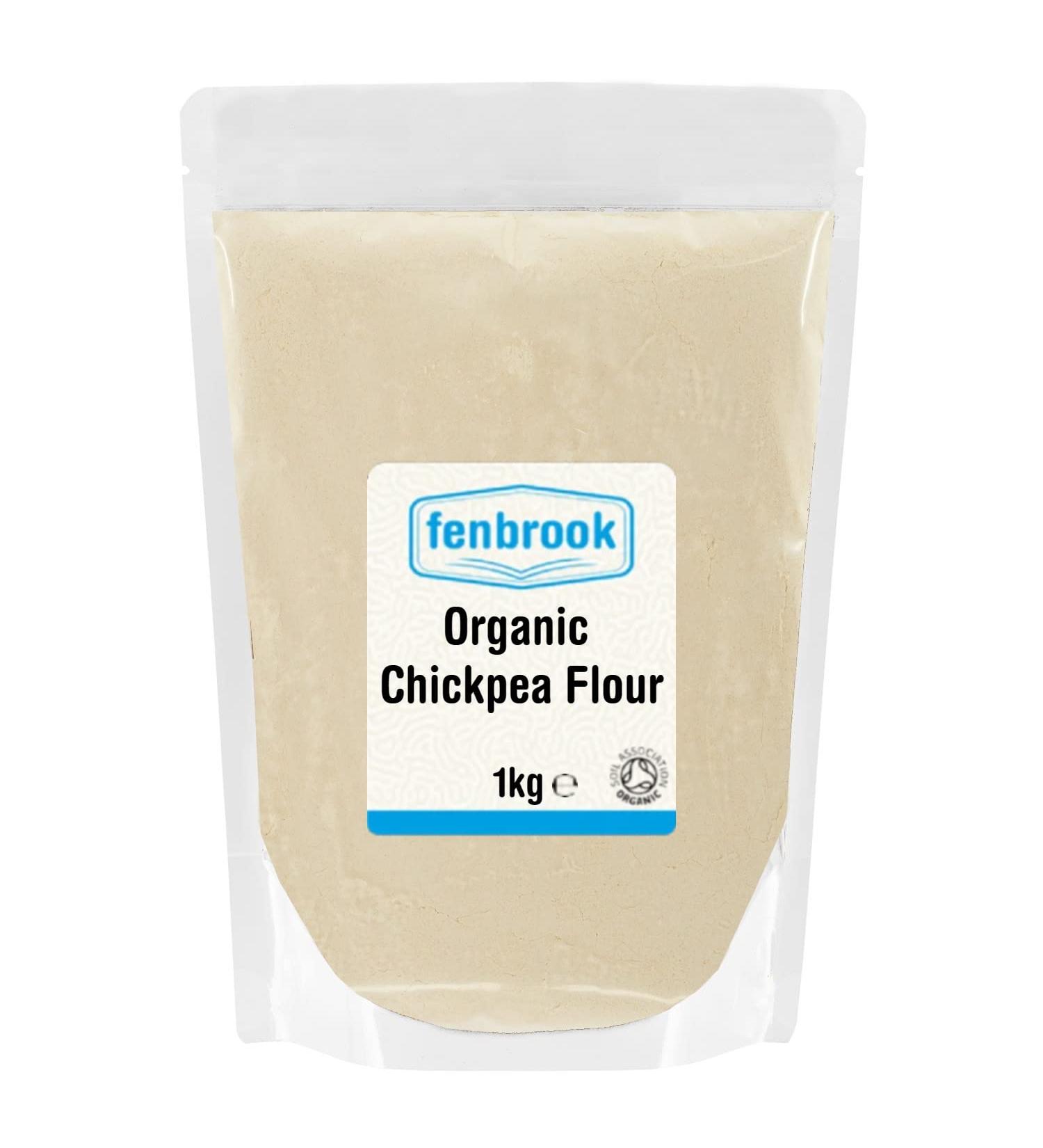 Organic Chickpea Flour 1kg | Certified Organic by Fenbrook Organic - Buy Online on GoSupps.com