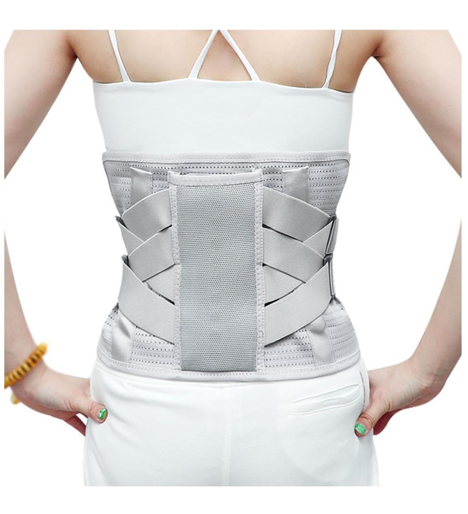 Back Brace with Self-Heating Pad - Decompression Lumbar Support Belt for Men & Women - Pain Relief & Warm Waist Correction (Gray Size L/Large - Buy Online on GoSupps.com