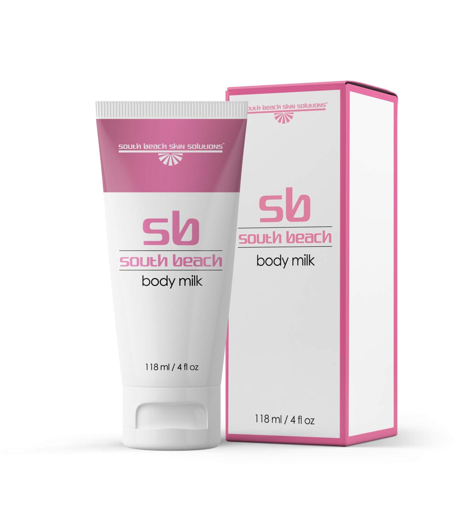 South Beach Body Milk Natural Skin Success Anti-Dark Spot Lightening Cream for Body and Intimate Areas Skin Brightening Moisturizing and Hydrating Body Lotion