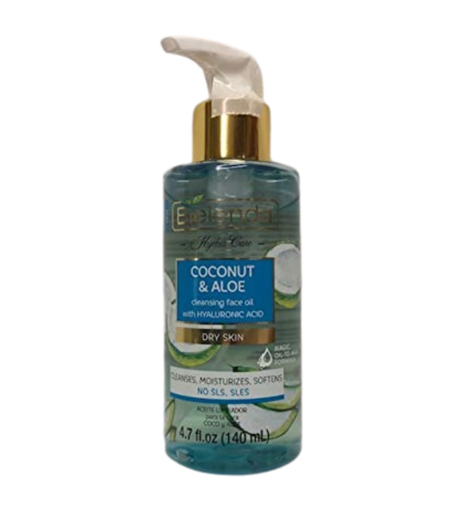 Bielenda Coconut & Aloe cleansing face oil with Hyaluronic Acid. For Dry Skin. Cleanses Moisturizes Softens. 4.7 FL OZ