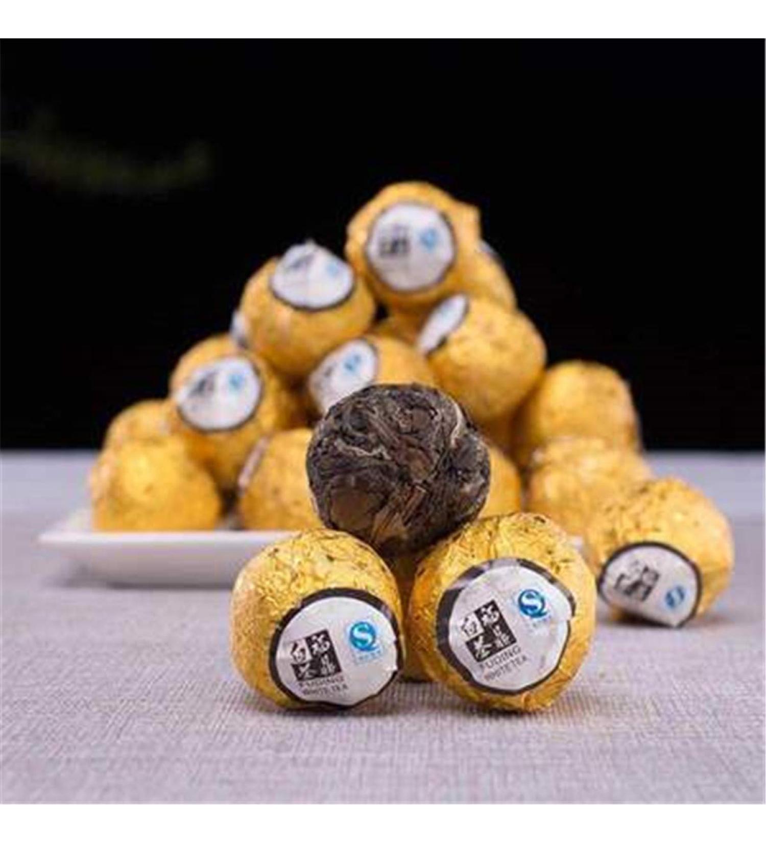 Th noir fait la main naturel en forme de boule vieilli Shou Mei Long vit Sourcils Th blanc (5pcs) - Buy Online on GoSupps.com