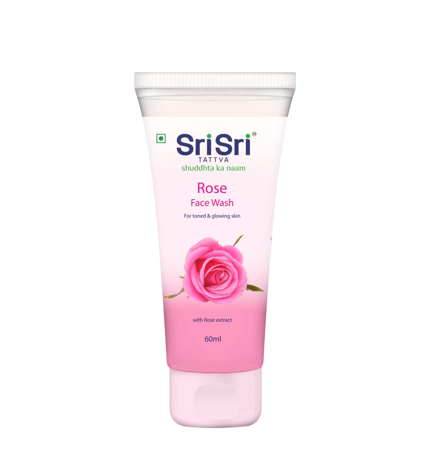 Sri Sri Ayurveda Rose Face Wash 60ml - Best Organic Cleansing for Radiant Skin | International Shipping Available - Buy Online on GoSupps.com