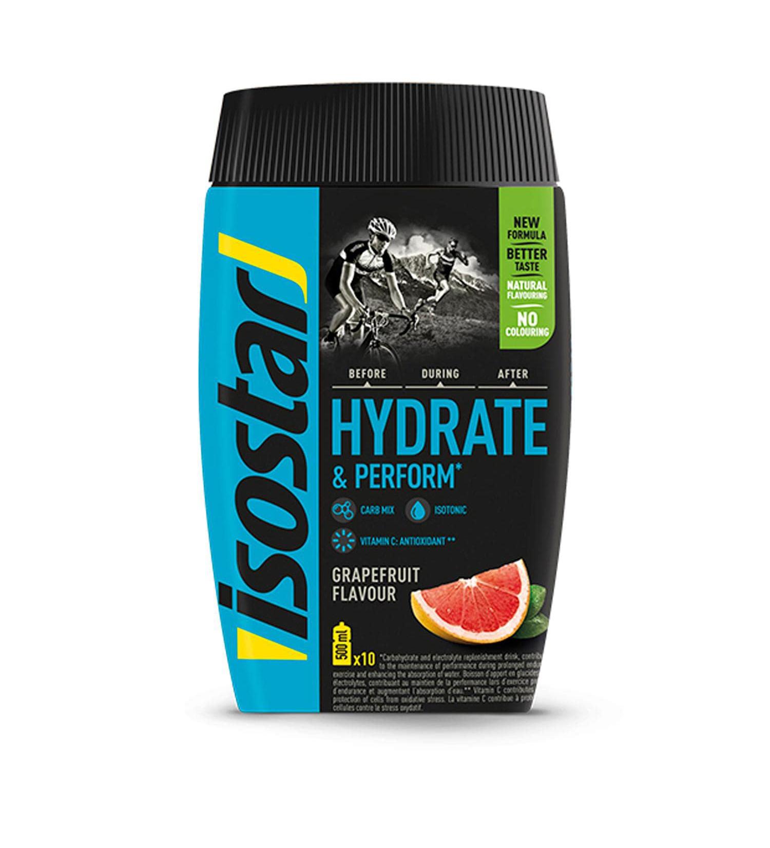 ISOSTAR Hydrate & Perform - 400g Isotonic Electrolyte Drink - Grapefruit Flavor for Enhanced Sports Performance - Buy Online on GoSupps.com