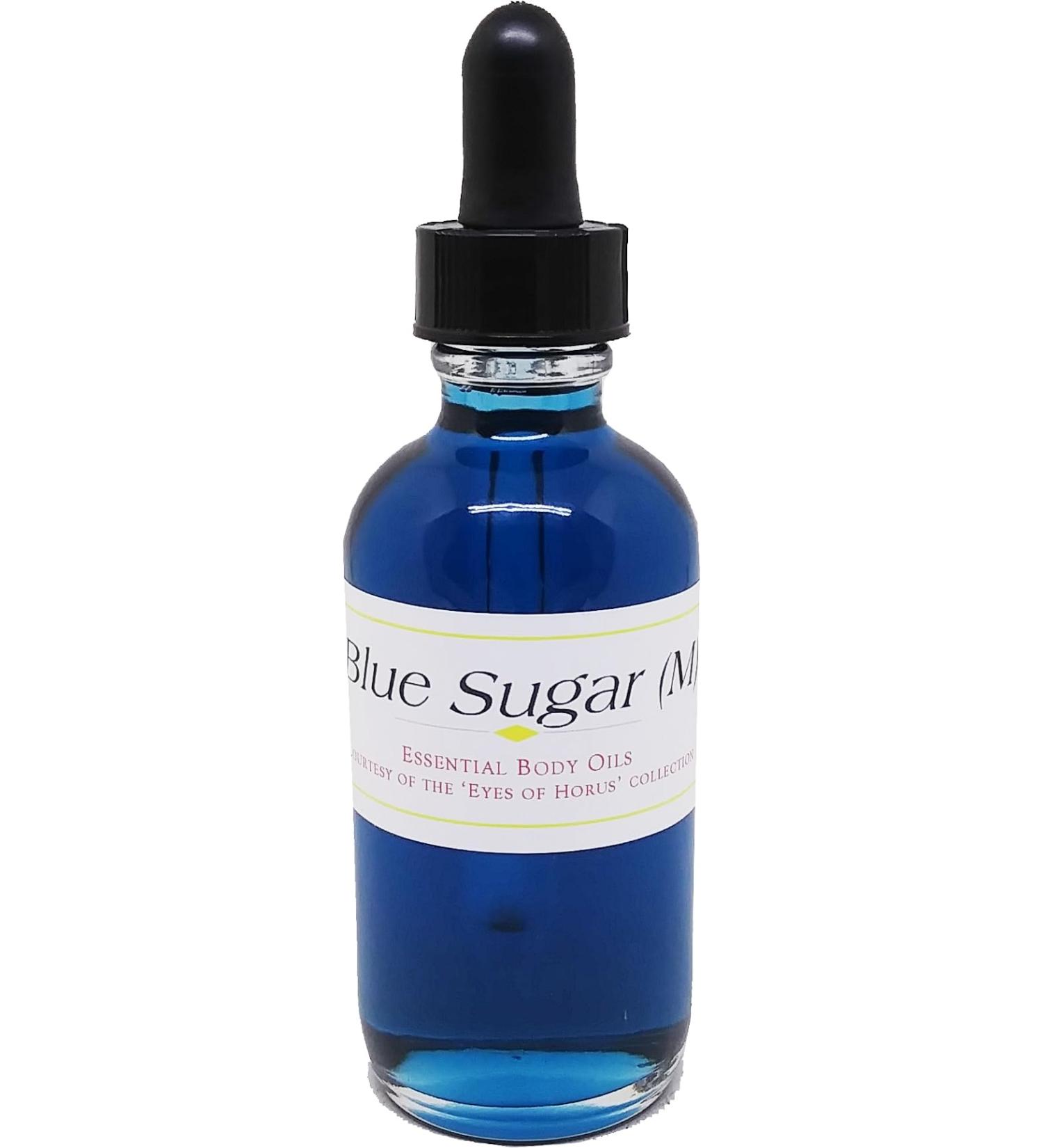 Blue Sugar - Type A For Men Scented Body Oil Fragrance Glass Dropper Top - Blue - 2 oz. - ID#37949 2 Fl Oz (Pack of 1)
