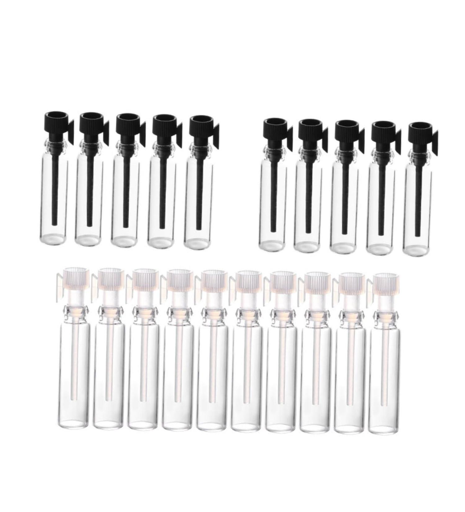 Minkissy 100pcs Mini Glass Perfume Test Bottles | Empty Cologne Sample Vials | Travel Size Storage Bottles - Buy Online on GoSupps.com