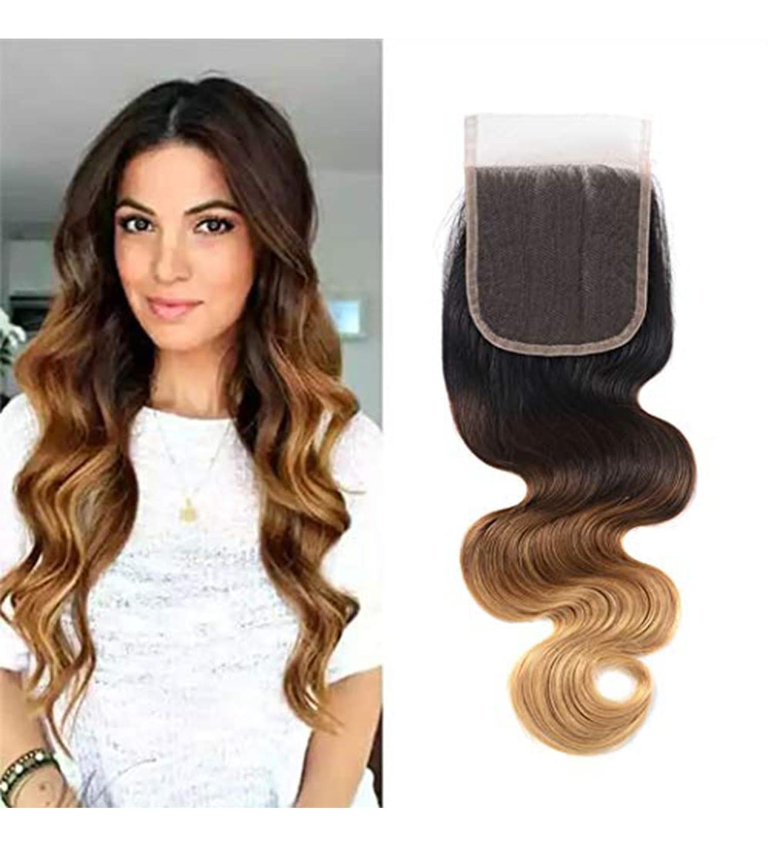 Ombre Hair Extension 3 Tone Blonde Lace Closure 4x4 Swiss Lace Free Part Closure with Baby Hair Body Wave Hair Long Blond Remy Hair Closure for Women 1b/4/27 Closure 18 Inch 18 inch 1B/4/27 closure body wave - Buy Online on GoSupps.com