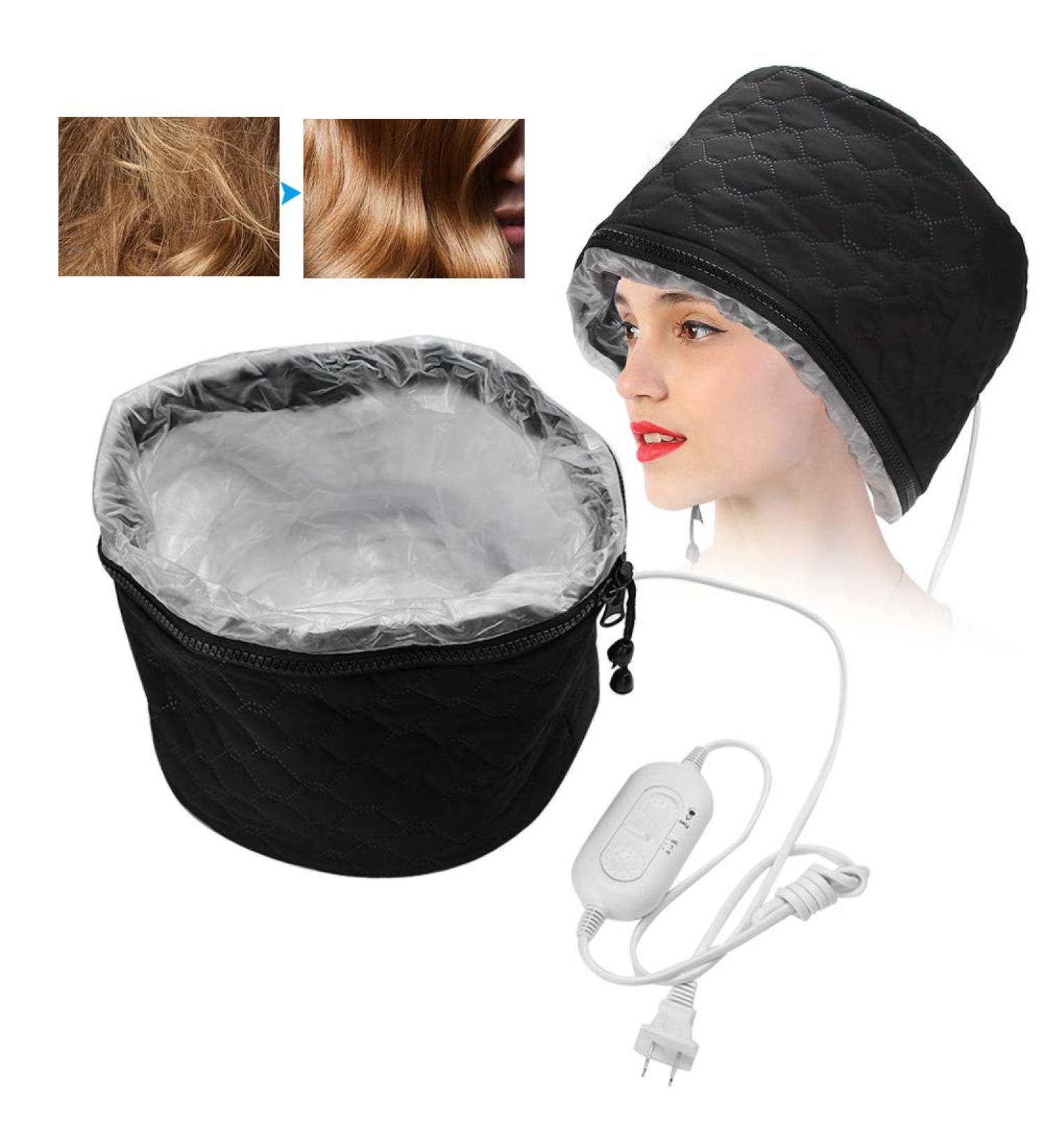 Heating Hat Household Economic Adjustable Hair Treatments Hat Anti-scald for Hair Care Hair Care Supplies Improve Hair US Plug 110V - Buy Online on GoSupps.com