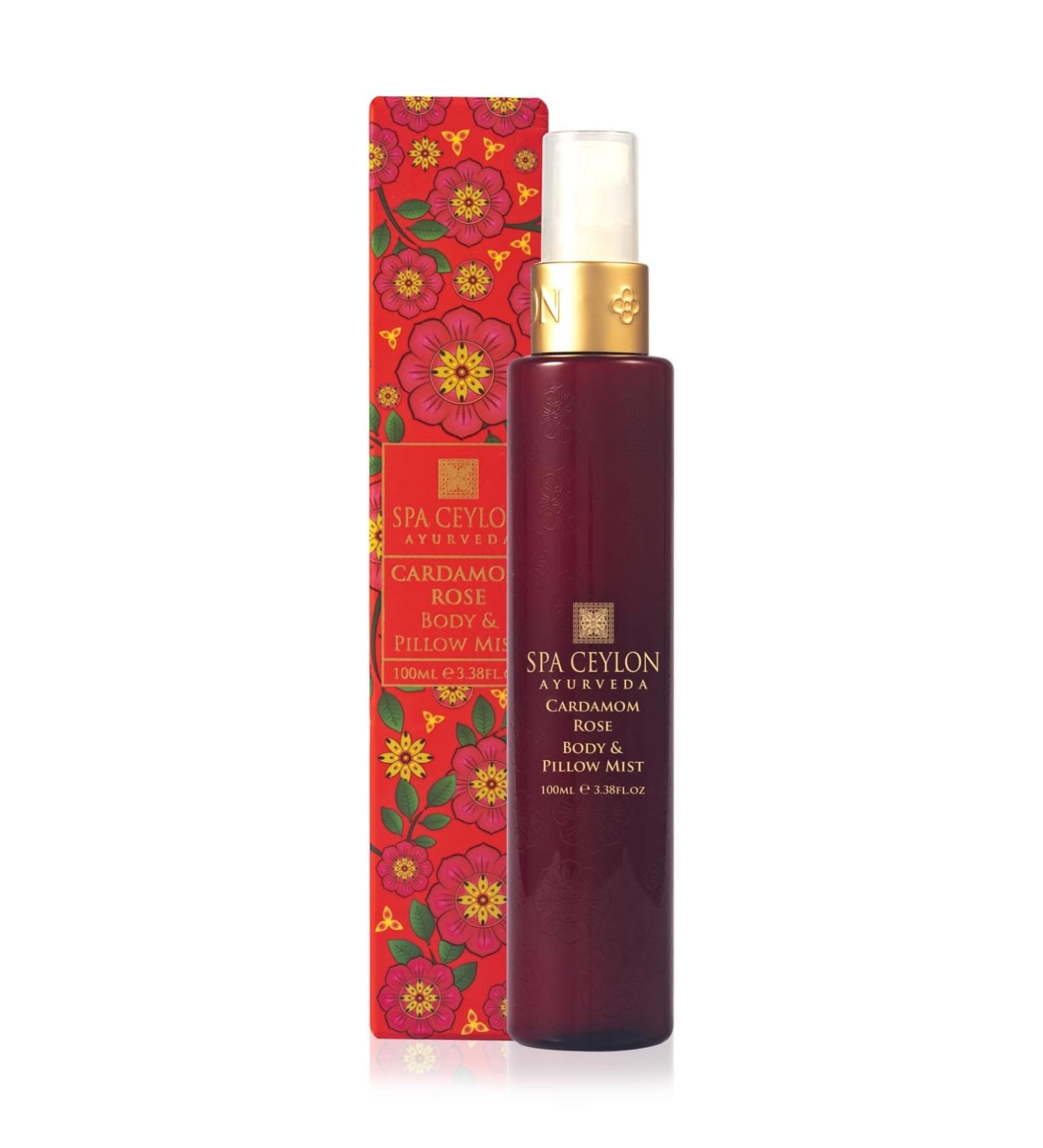 SPA CEYLON Cardamom Rose Body and Pillow Mist | Refreshing Skin Care Spray with Witch Hazel and Himalayan Rose | Non-Oily Fragrance Mist for All Skin Types - Buy Online on GoSupps.com