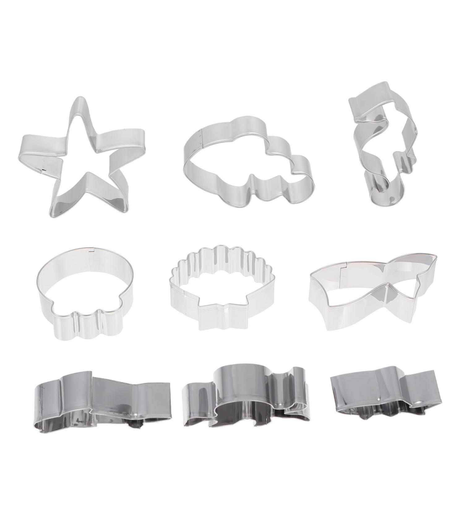 PRETYZOOM 9pcs Silver Molds Mold Supplies Stainless Ocean Steel Biscuit Lovely Tools Themed for Lover Marine - Buy Online on GoSupps.com