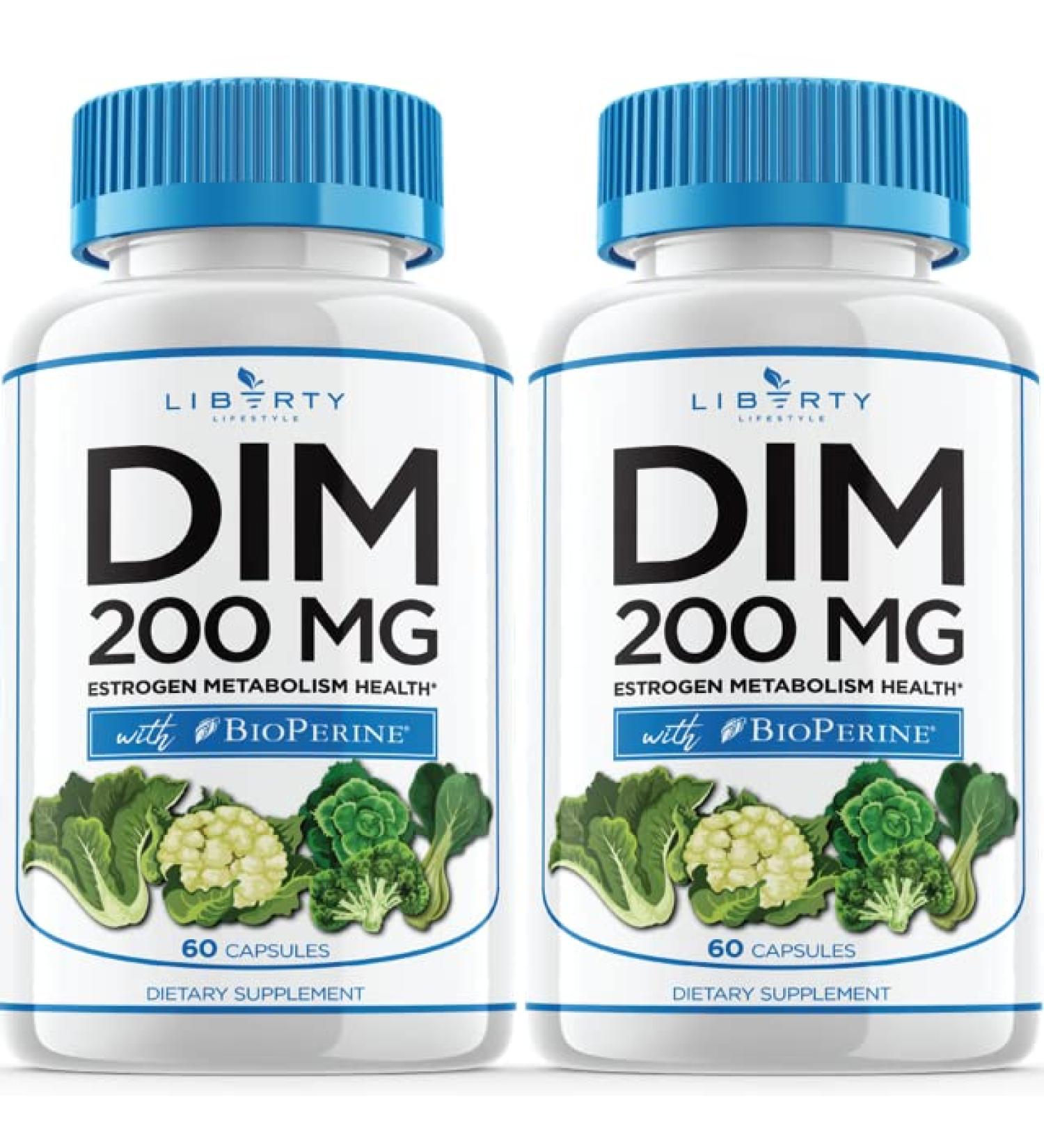 DIM Supplement 200mg with BioPerine - 120-Day Supply for Hormone Balance & Menopause Relief - Acne Treatment, PCOS & Fitness Support - Buy Online on GoSupps.com