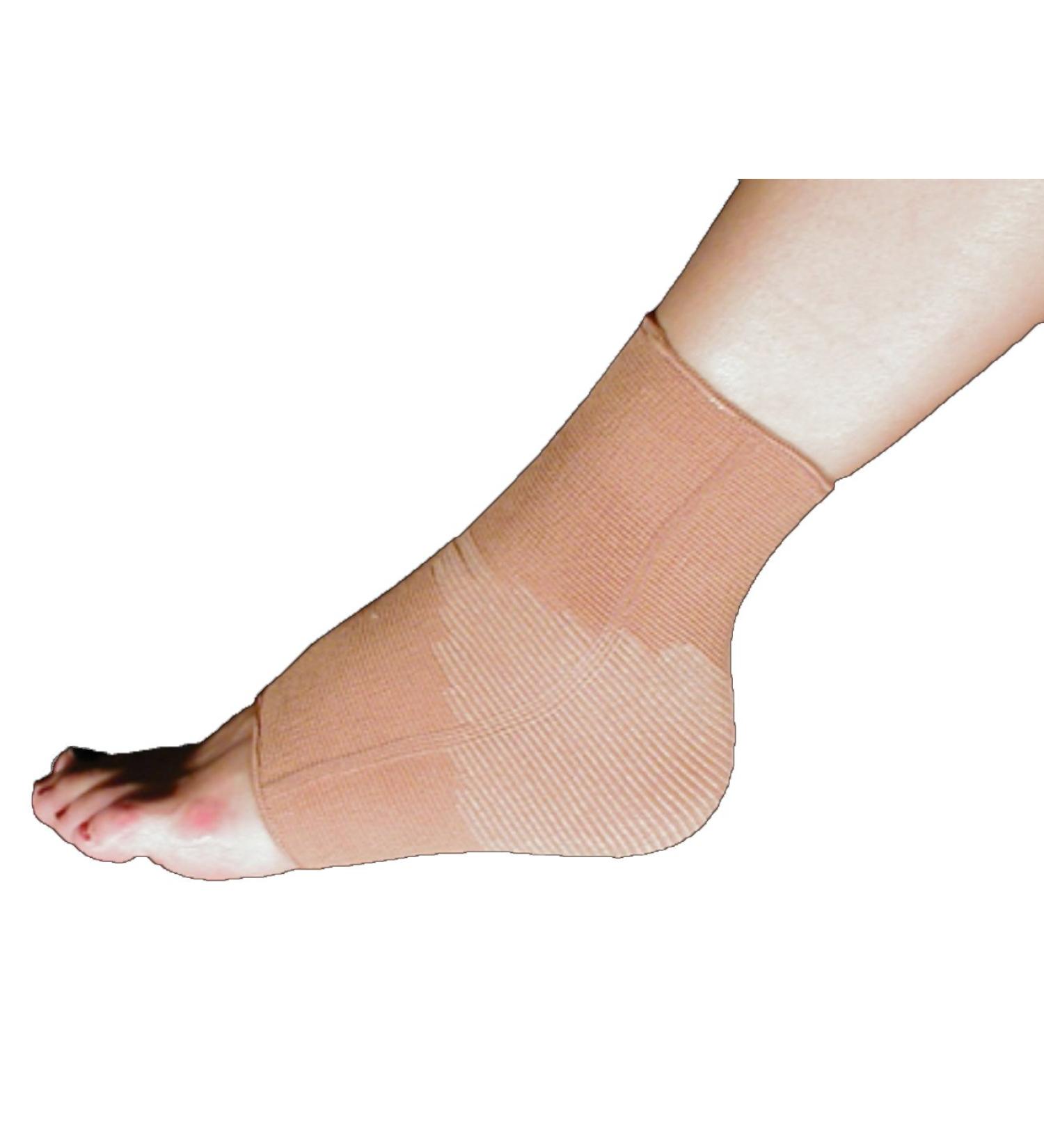 Elastic Compression Support Ankle & Foot Arch Brace - 4-Way Stretch (Medium Beige) | Shop Internationally Online - Buy Online on GoSupps.com