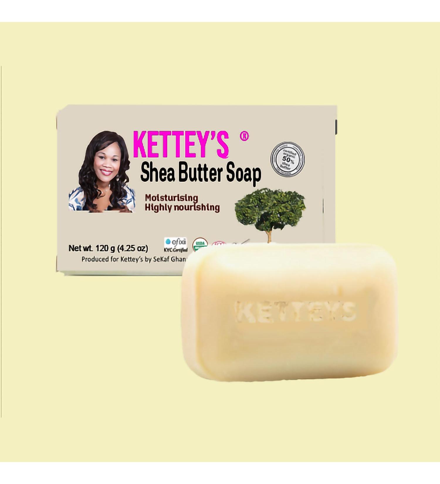 KETTEY S Raw Shea Butter Soap Bar - Nourishing Natural Soap for Glowing Skin | International Shipping Available - Buy Online on GoSupps.com