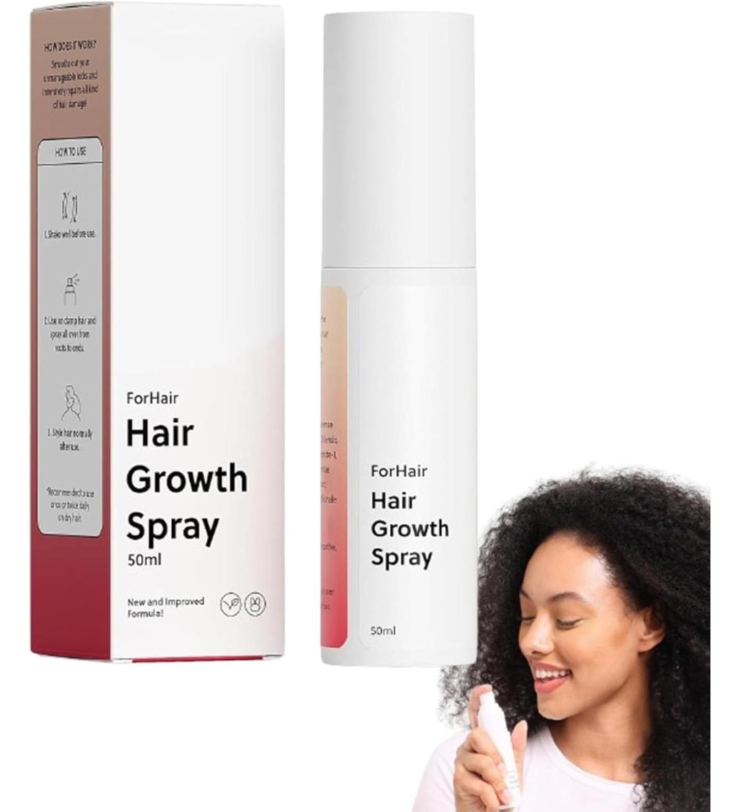 SRBIRD Advanced Natural Hair Growth Oil Spray - Promotes thicker healthier hair repairs and prevents hair loss. 50ml bottle for stronger fuller hair (1 PCS) - Buy Online on GoSupps.com