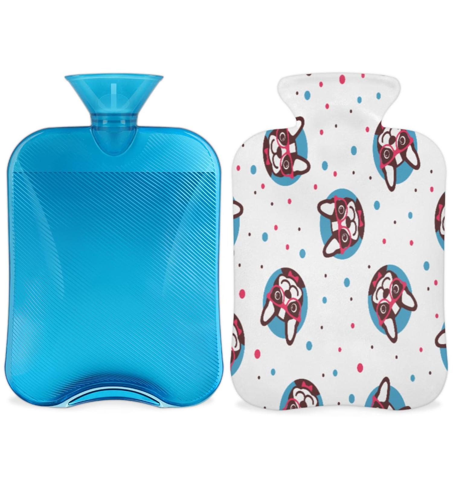 Funny 2L Heat Bottle with Fluffy Cover - Large Capacity Dog Water Bag for Cozy Nights & Pain Relief (Neck Back Shoulders) - Buy Online on GoSupps.com