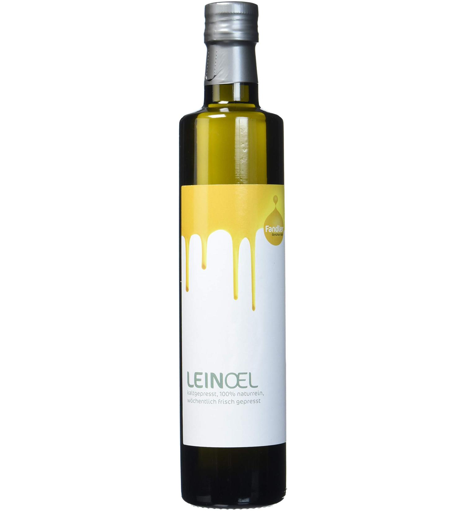 Fandler Linseed Oil 500 ml | Premium Quality Cold-Pressed Oil - 1 Pack for Cooking & Health - Buy Online on GoSupps.com