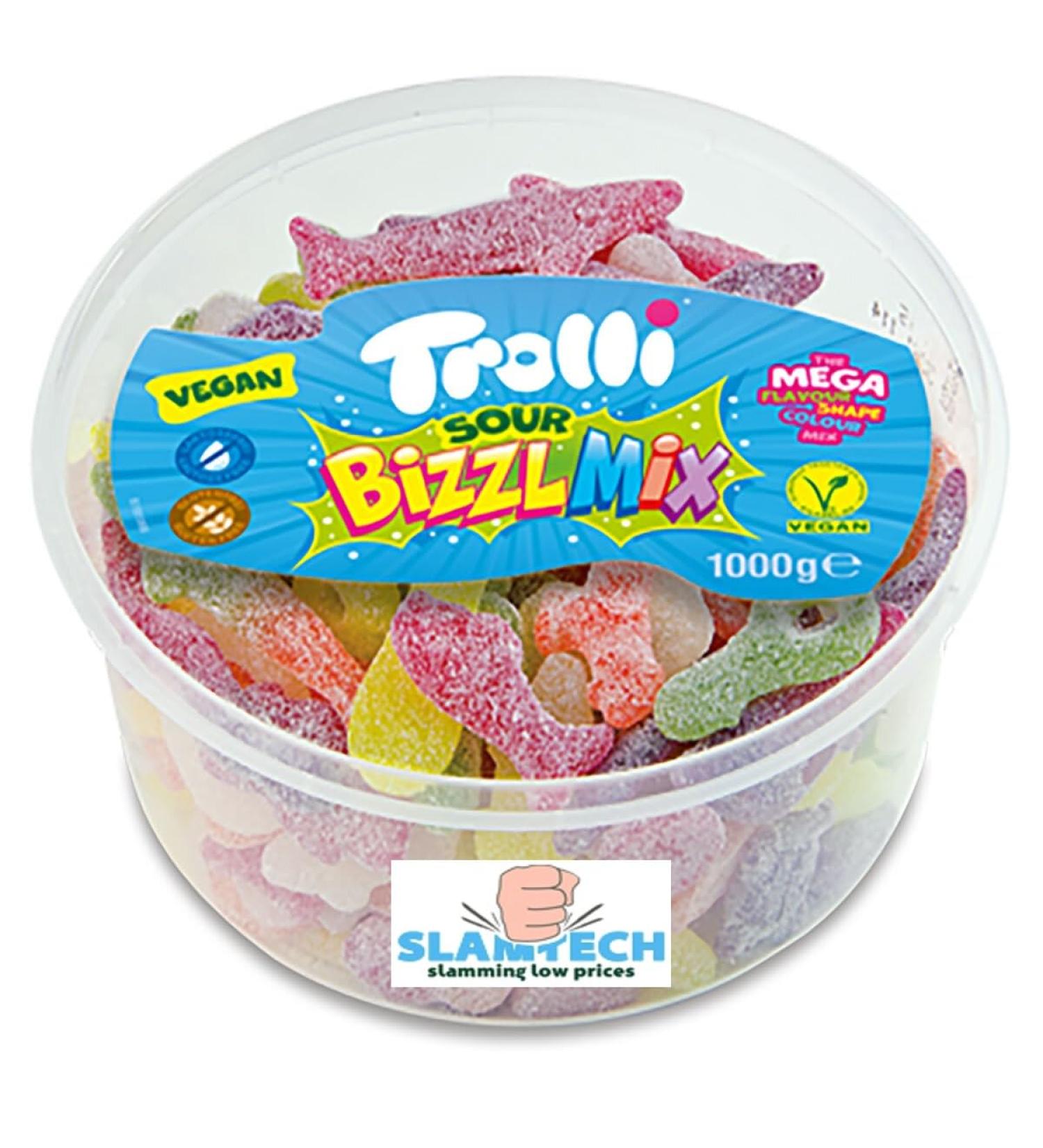 VEGAN Trolli Sour Bizzl Sweet Mix(1kg) - Varieties Fizzy Sour Jelly Bulk Sweets Party Bag In Bulk Cheap Sold by Slamtech - Buy Online on GoSupps.com