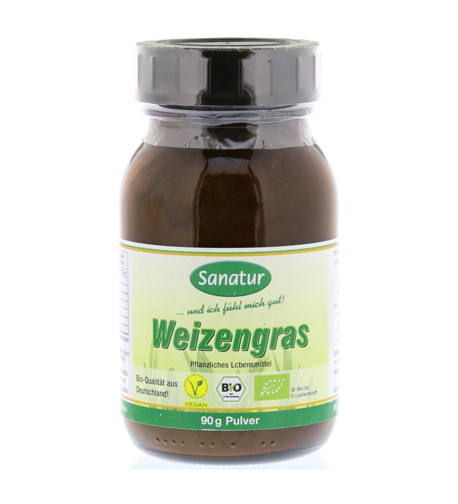 SANATUR GmbH Organic wheat grass powder 90g