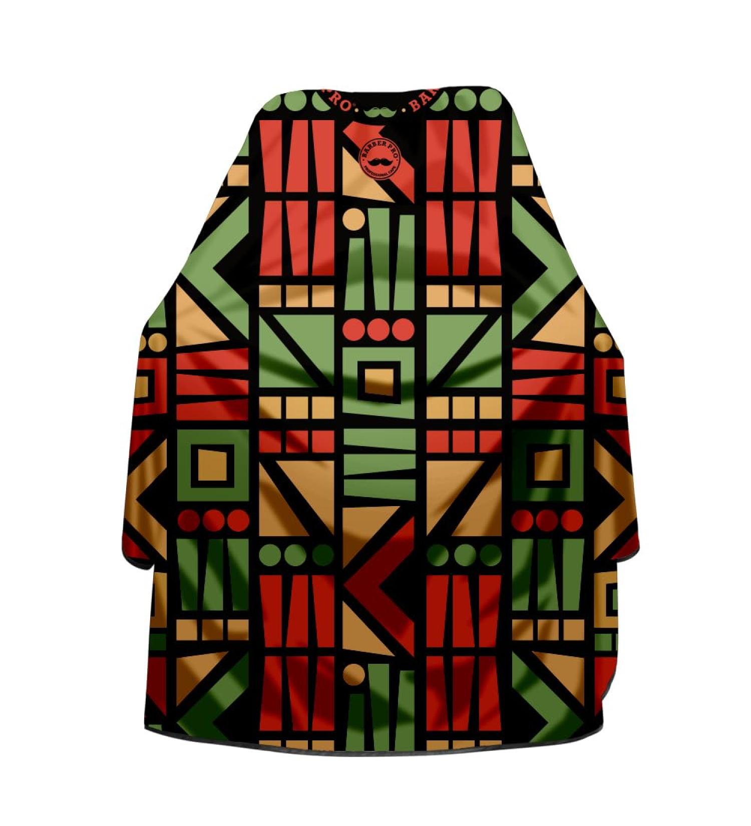 Buy Colorful Geometry Barber Cape - Adjustable Hair Cutting Cape 63x57" for Stylists | International Shipping Available - Buy Online on GoSupps.com