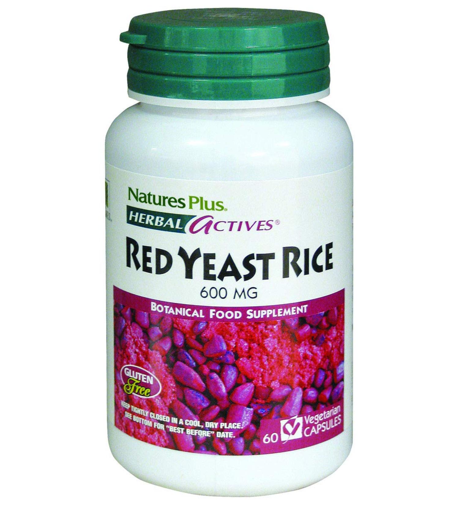 NaturesPlus Red Yeast Rice 600mg Capsules - Cholesterol Support Supplement - Vegan & Gluten-Free - 60 Servings - Buy Online on GoSupps.com