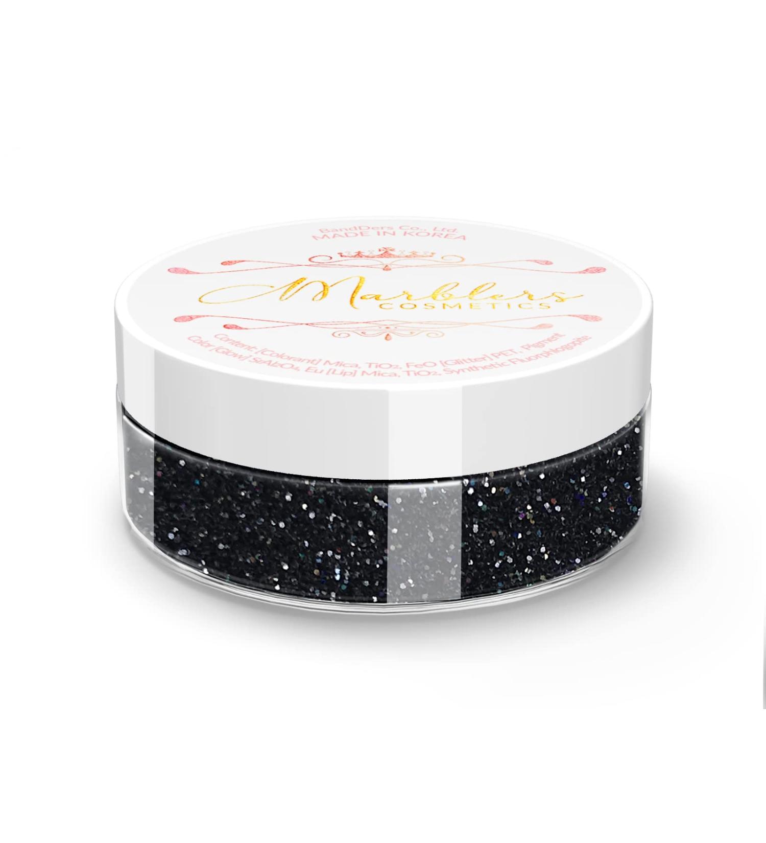 MARBLERS Black Knight Fine Twinkle Glitter 0.18oz - Vegan & Cruelty-Free | Eyeshadow, Nail Polish, Festival Makeup - Buy Online on GoSupps.com
