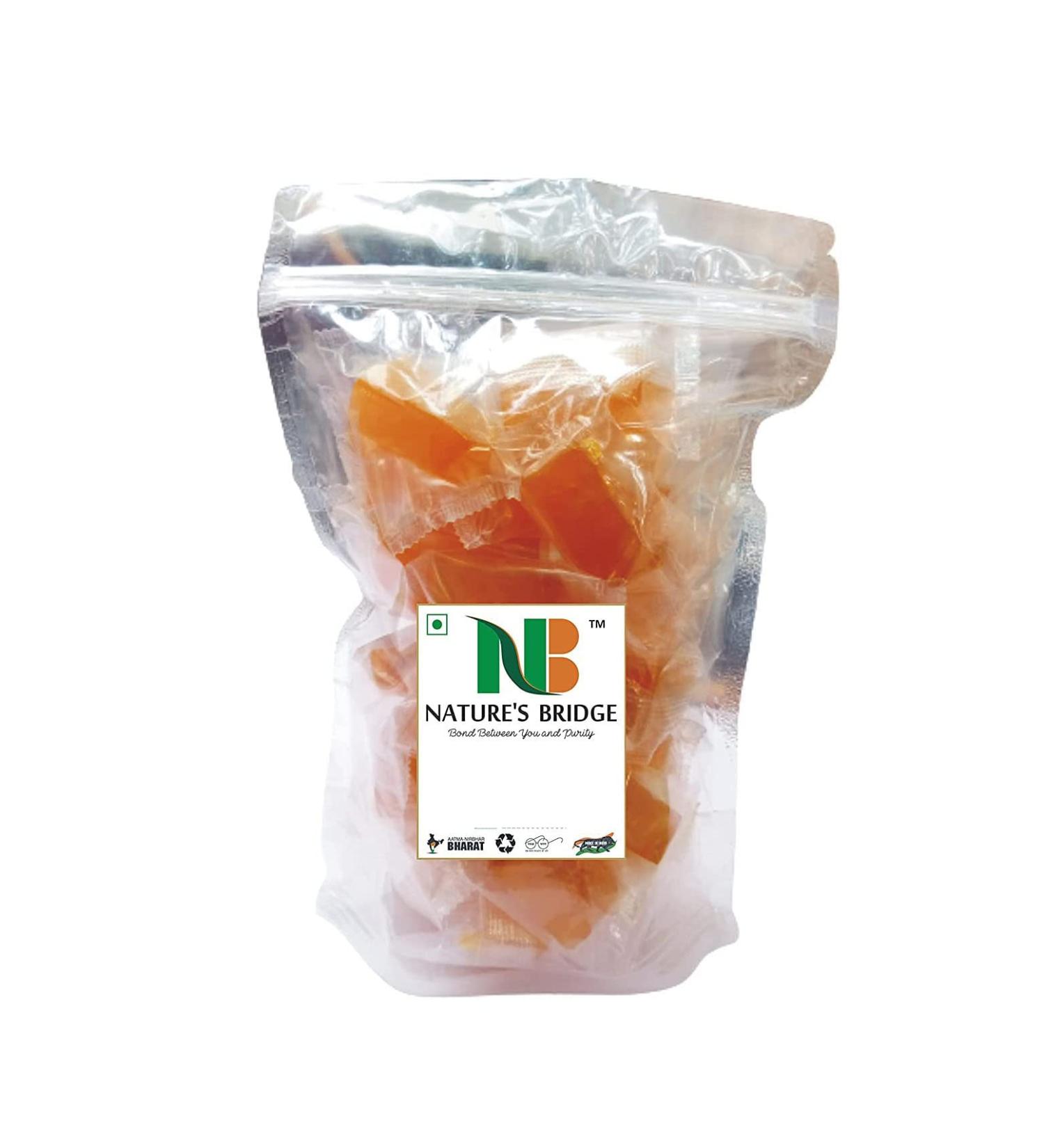 Nature's Bridge Alphanso Mango Candy Aam Papad (aamsotto) Homemade Khatta Meetha Mango Bar Candy Mango Candy - 400 Gm Mangolicious Candy_Packing May Vary - Buy Online on GoSupps.com