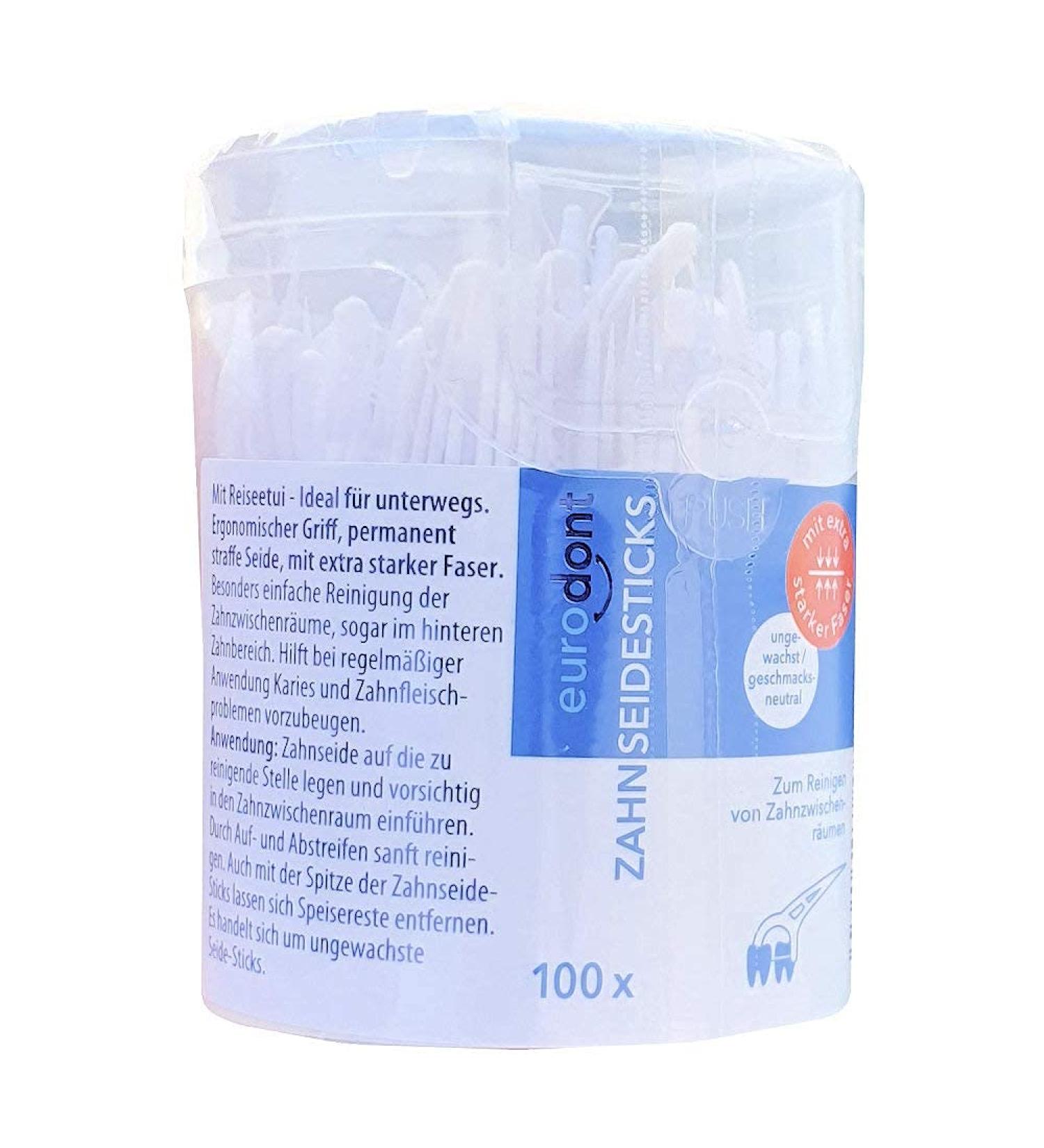 100 x dental floss sticks for cleaning between teeth