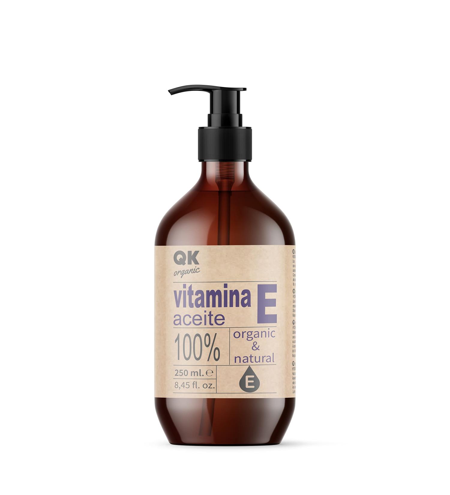 Vitamin E Oil 250 ml - Natural - Antioxidant and Anti-Aging for Face Skin Hair and Nails - Buy Online on GoSupps.com