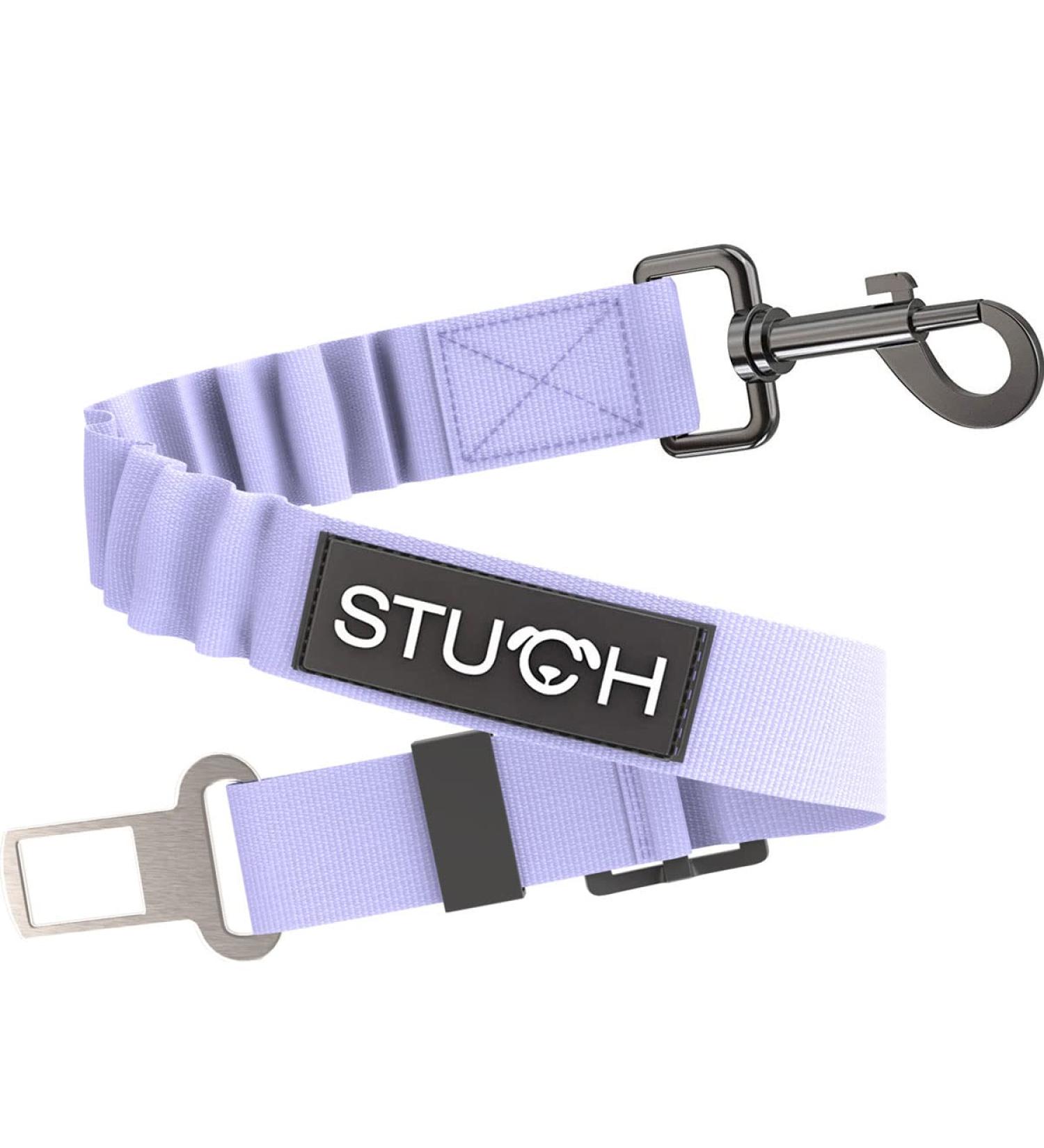 STUCH Universal Bungee Safety Belt for Dogs & Cats | Lilac - Fits All Breeds & Car Types | Secure Your Pet During Travel - Buy Online on GoSupps.com