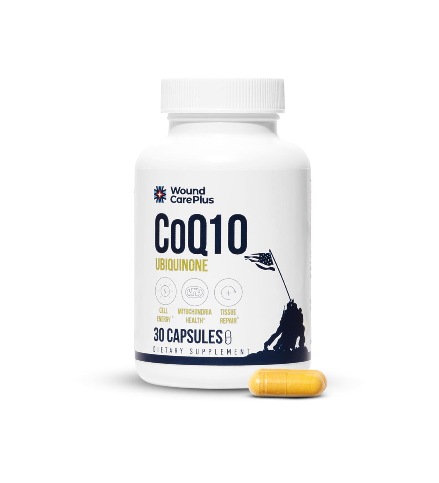 Wound Care Plus CoQ10 Supplement Ubiquinone Antioxidant for Cellular Energy & Heart Health Supports Vitality & Healthy Aging 30 Capsules Non-GMO, Gluten-Free, Keto Friendly - Buy Online on GoSupps.com