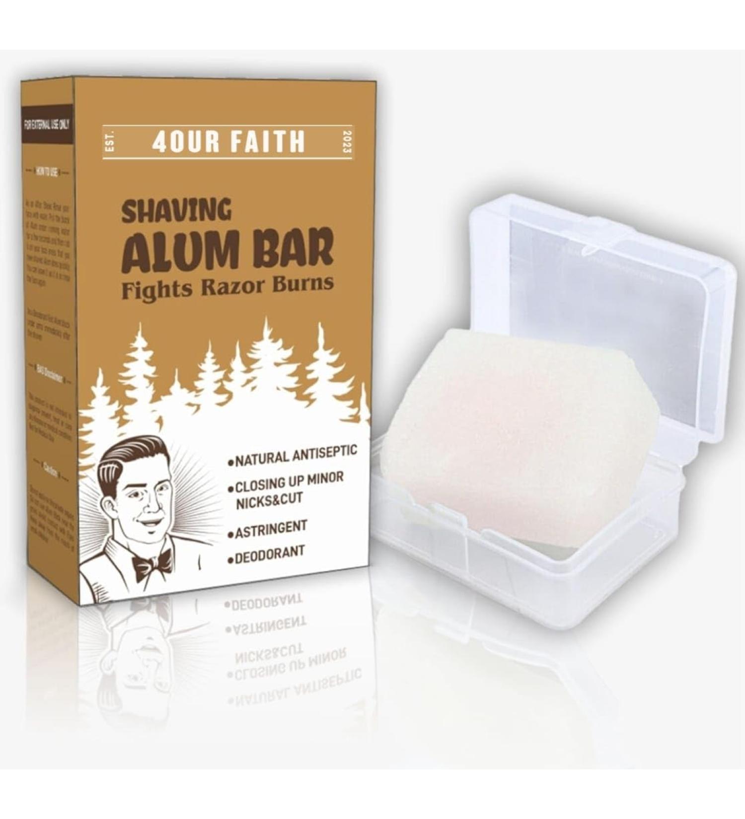 Alum Bar 100g | 100% Pure Natural Potassium Alum Stone | Organic Herb Fitkari Alum Stone for Skin/Shave/Face | Gentle & Effective | Chemical-Free Shaving Aid Skin Tighten Aftershave| Astringent Stone