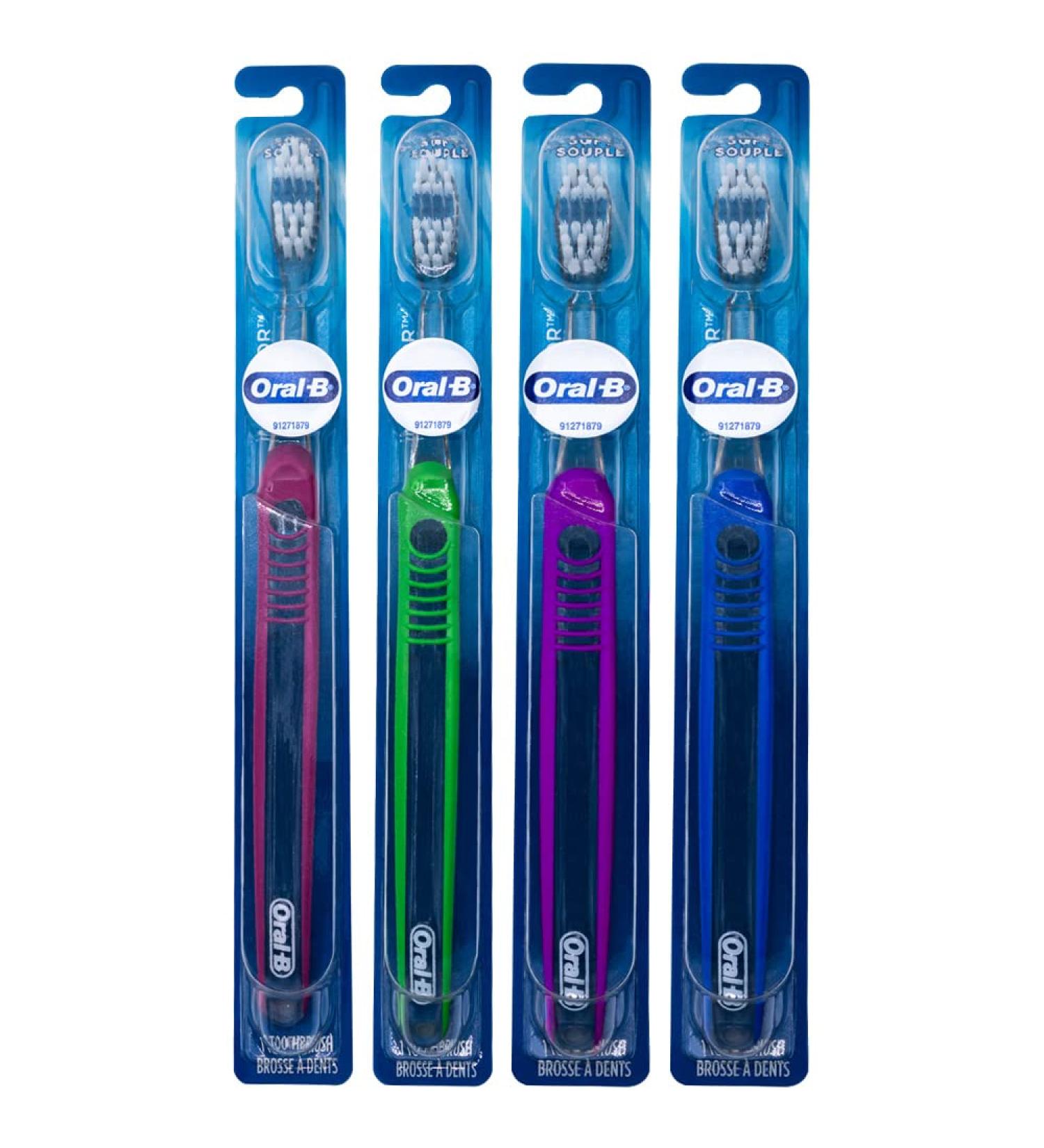 Oral-B Indicator Toothbrush Flat Trim 30 Soft - Pack of 4 | Colors Vary - Buy Online on GoSupps.com