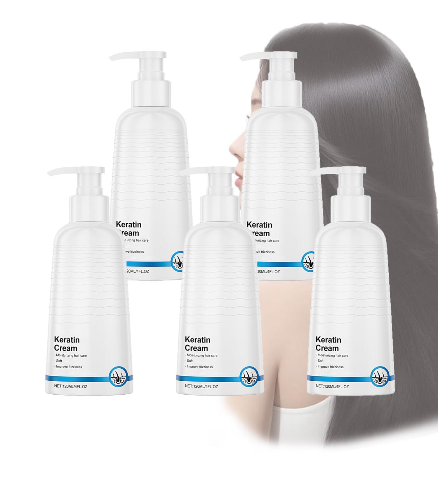  ZLHHRZJX Set of 5 revitalizing keratin creams - For women - Keratin smoothing - Deep moisturizing treatment - Repairs split ends and adds shine - For all hair types - Buy Online on GoSupps.com