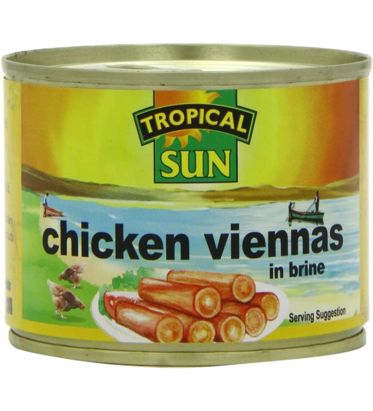 2 x Tropical Sun Chicken Viennas Original 12 x 200g