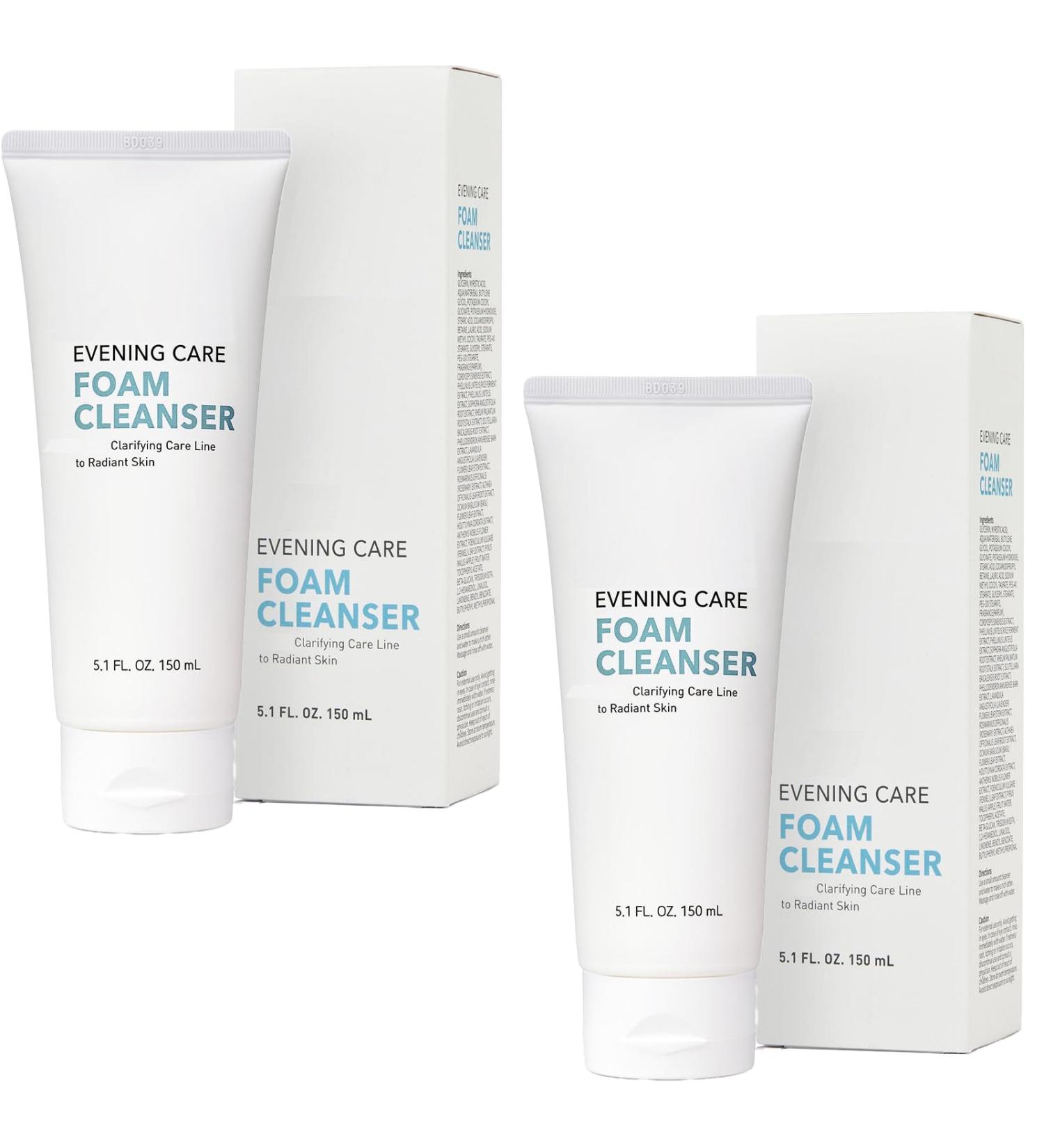 Gentle Daily Face Wash for Deep Cleansing and Refreshing Skin For a.t.o.m.y Evening Care Foam Cleanser (150ml x 2 packs) - Buy Online on GoSupps.com
