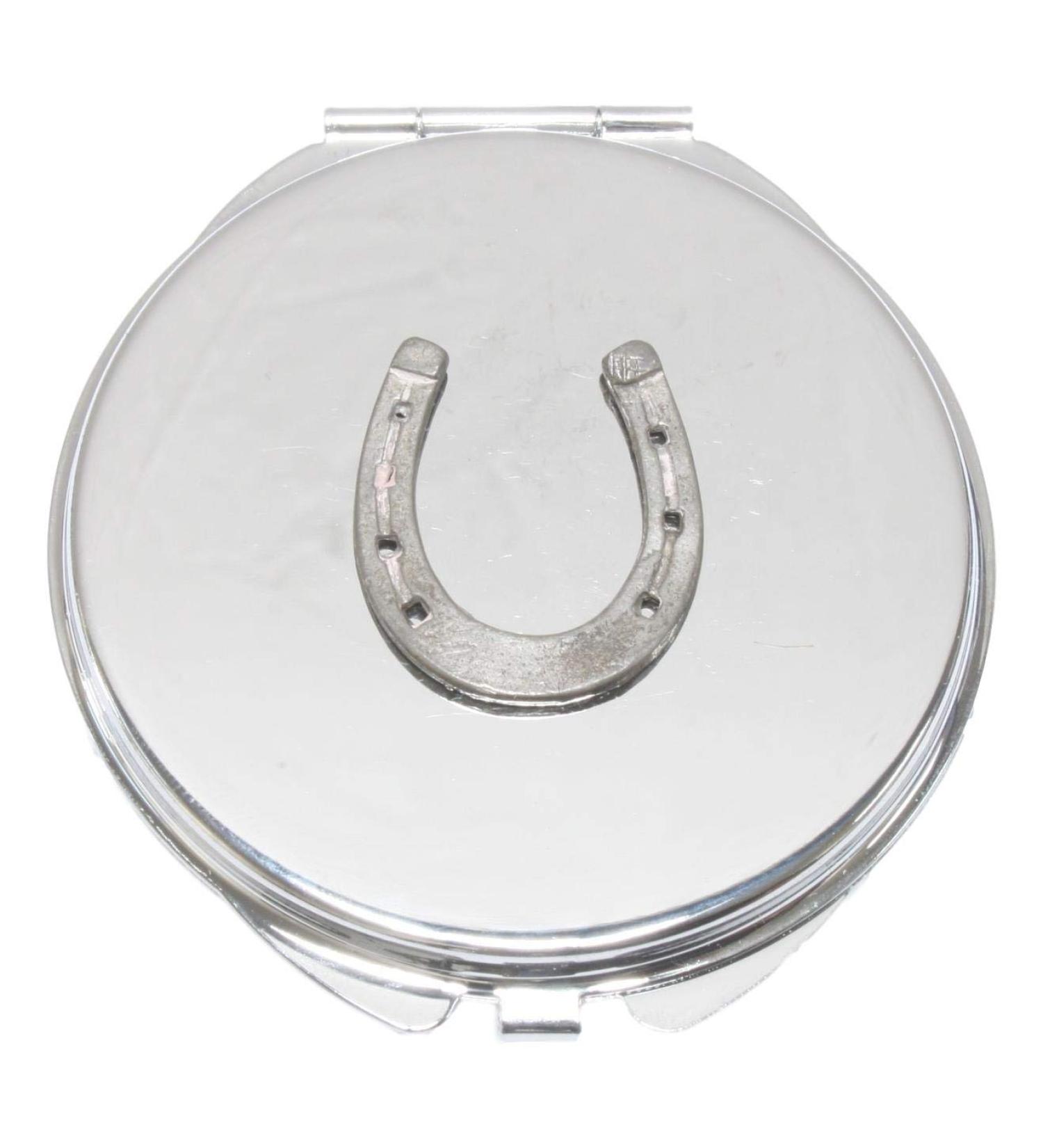 Horse Shoe Compact Mirror Handbag Gift With Free Engraving 190 - Buy Online on GoSupps.com