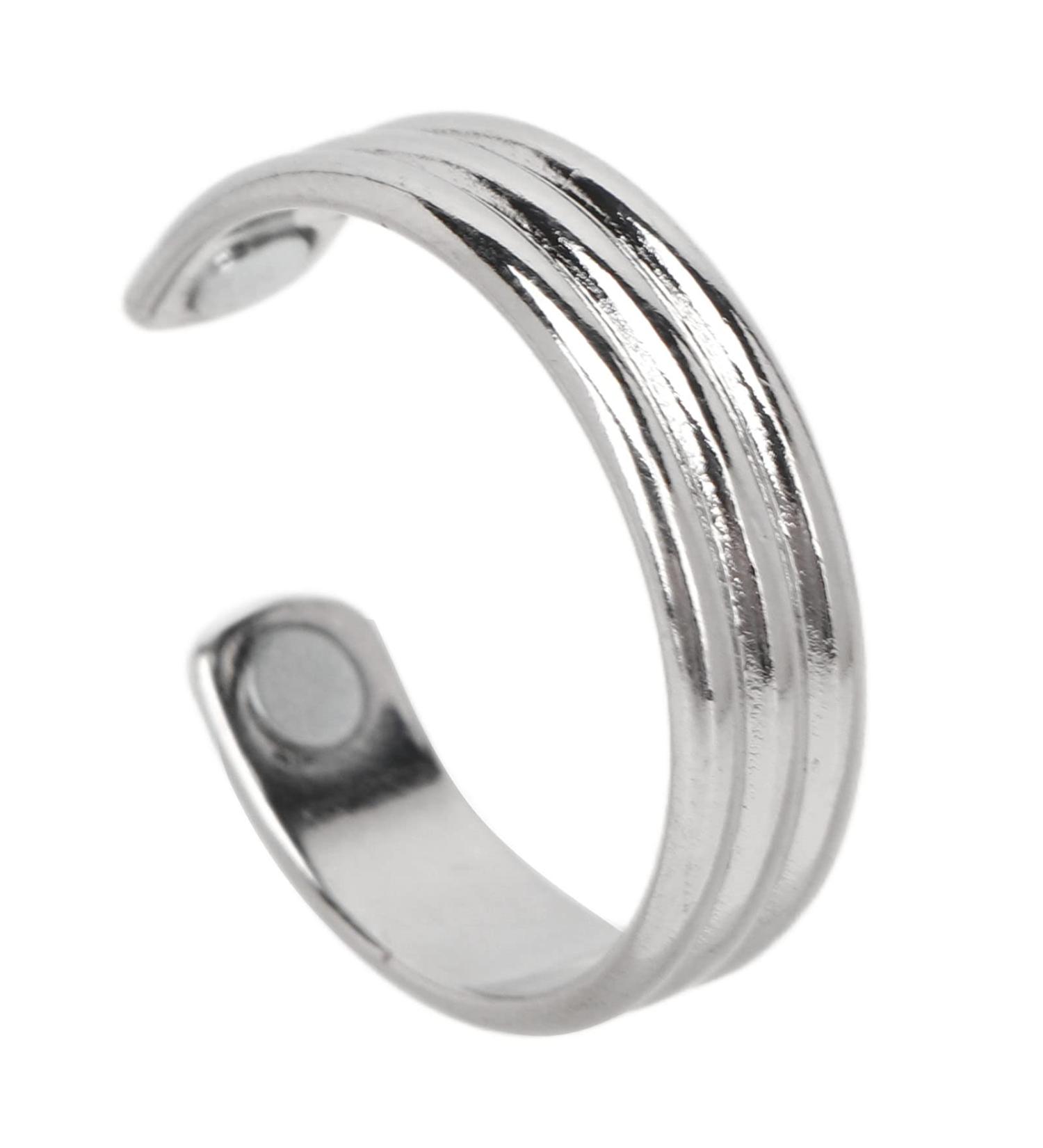 Magnetic Rings for Men & Women - Elegant Adjustable Jewelry for Fatigue Relief & Joint Pain - Silver Accessories - Buy Online on GoSupps.com