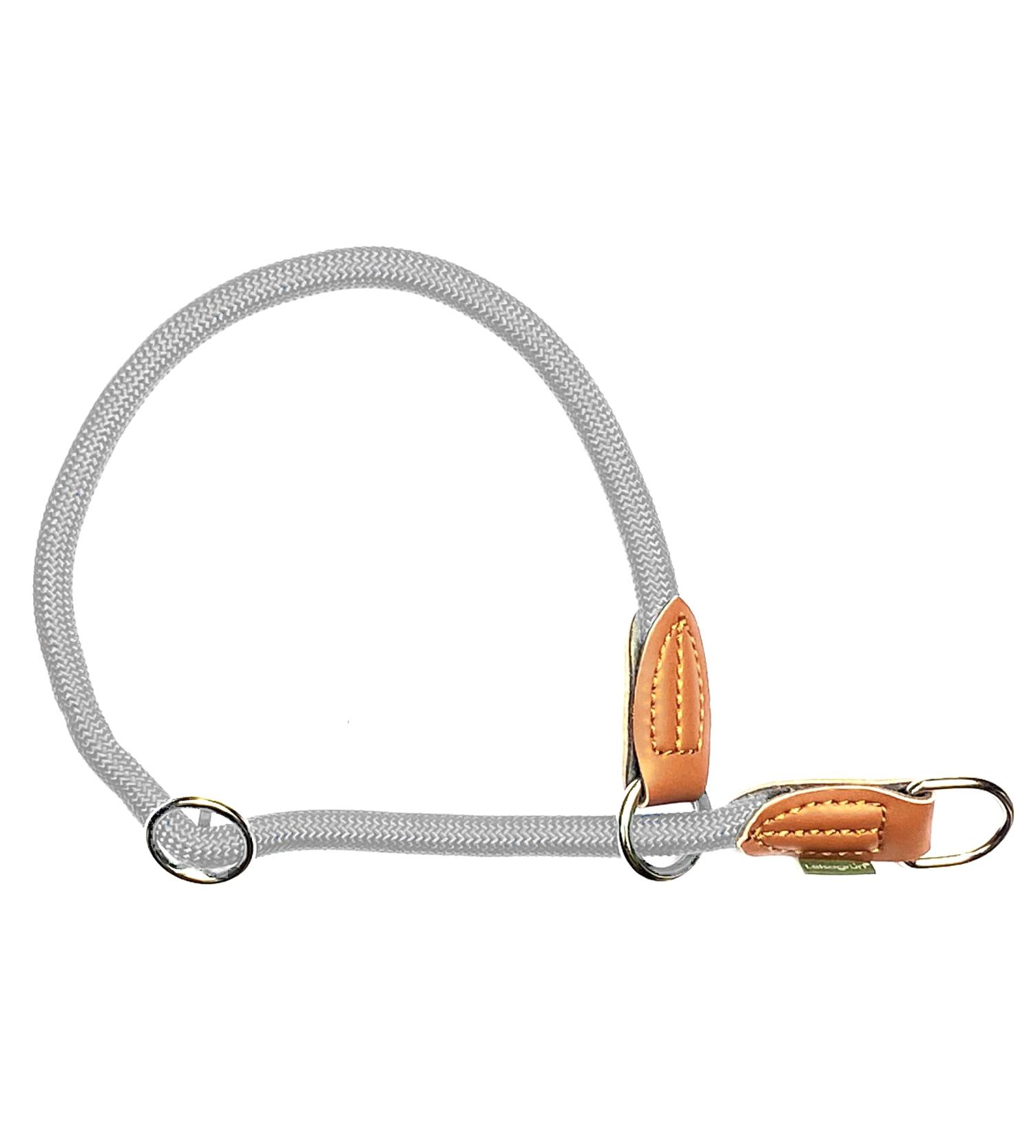 Leisegr n Paracord dog collar adjustable | Nylon dog collar | Devon model | Light grey | Size: M Pale Grey M