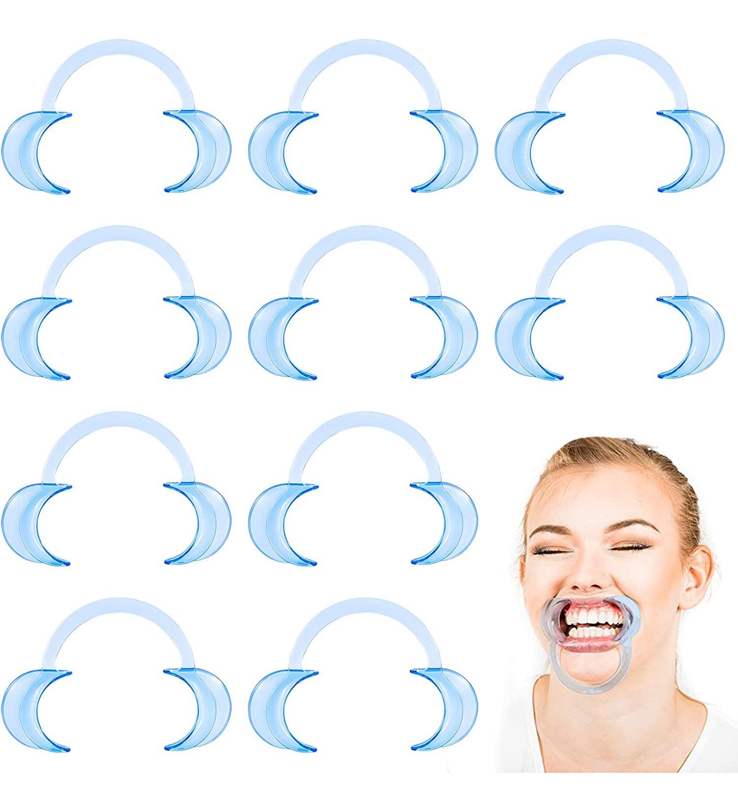 10 Pieces C-Shape Mouth Opener & Cheek Holder - Intraoral Lip Mouthpiece for Home Dentistry & Party Games | International Shipping Available - Buy Online on GoSupps.com