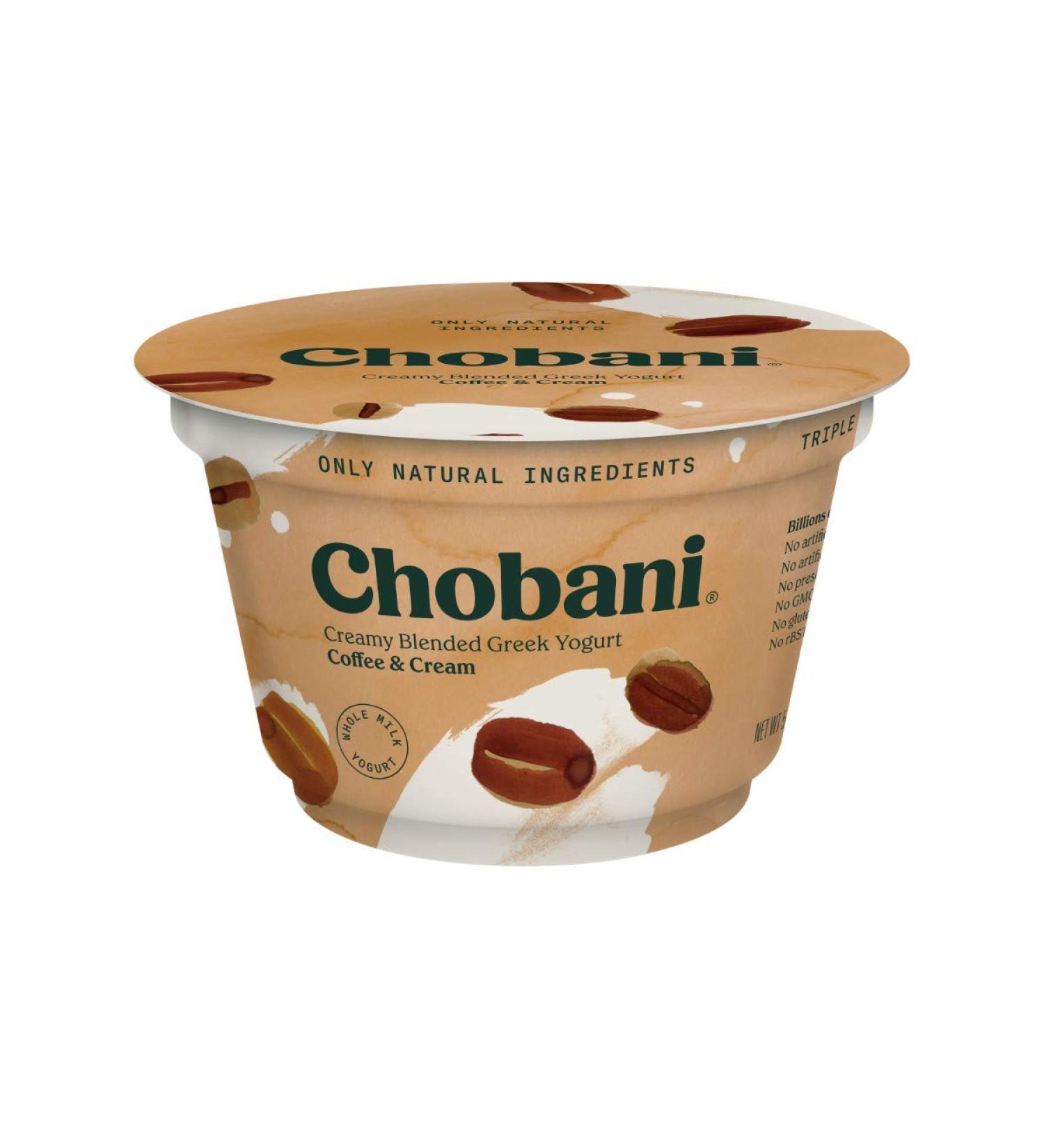 Chobani 2 Percent Coffee Blended Greek Yogurt, 5.3 Ounce -- 12 per case. Coffee 2%