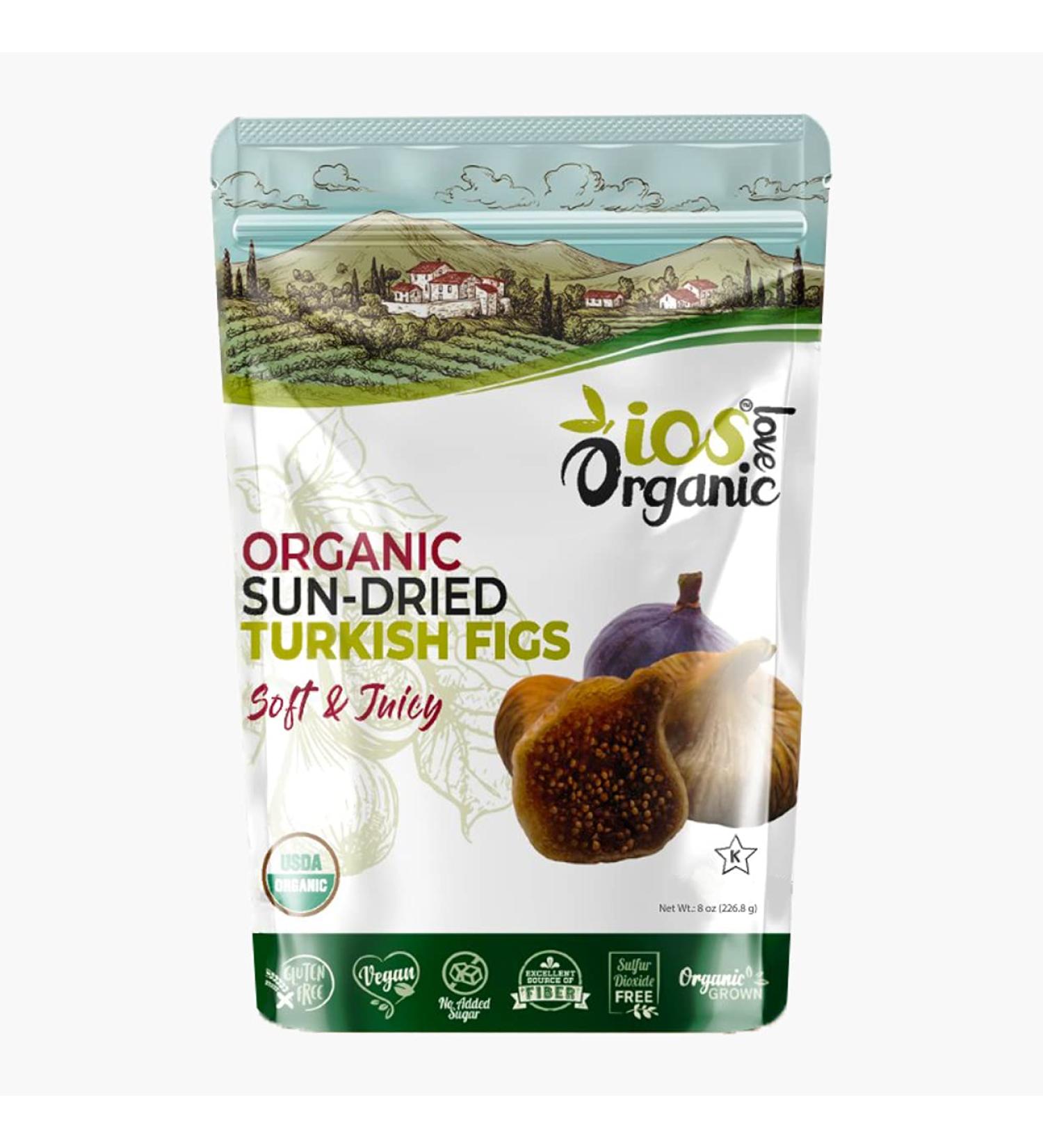 Organic Turkish Dried Figs | Purely Figs - USDA Certified, No Added Sugars or Preservatives | Non-GMO, Vegan & Kosher | 8oz - Buy Online on GoSupps.com