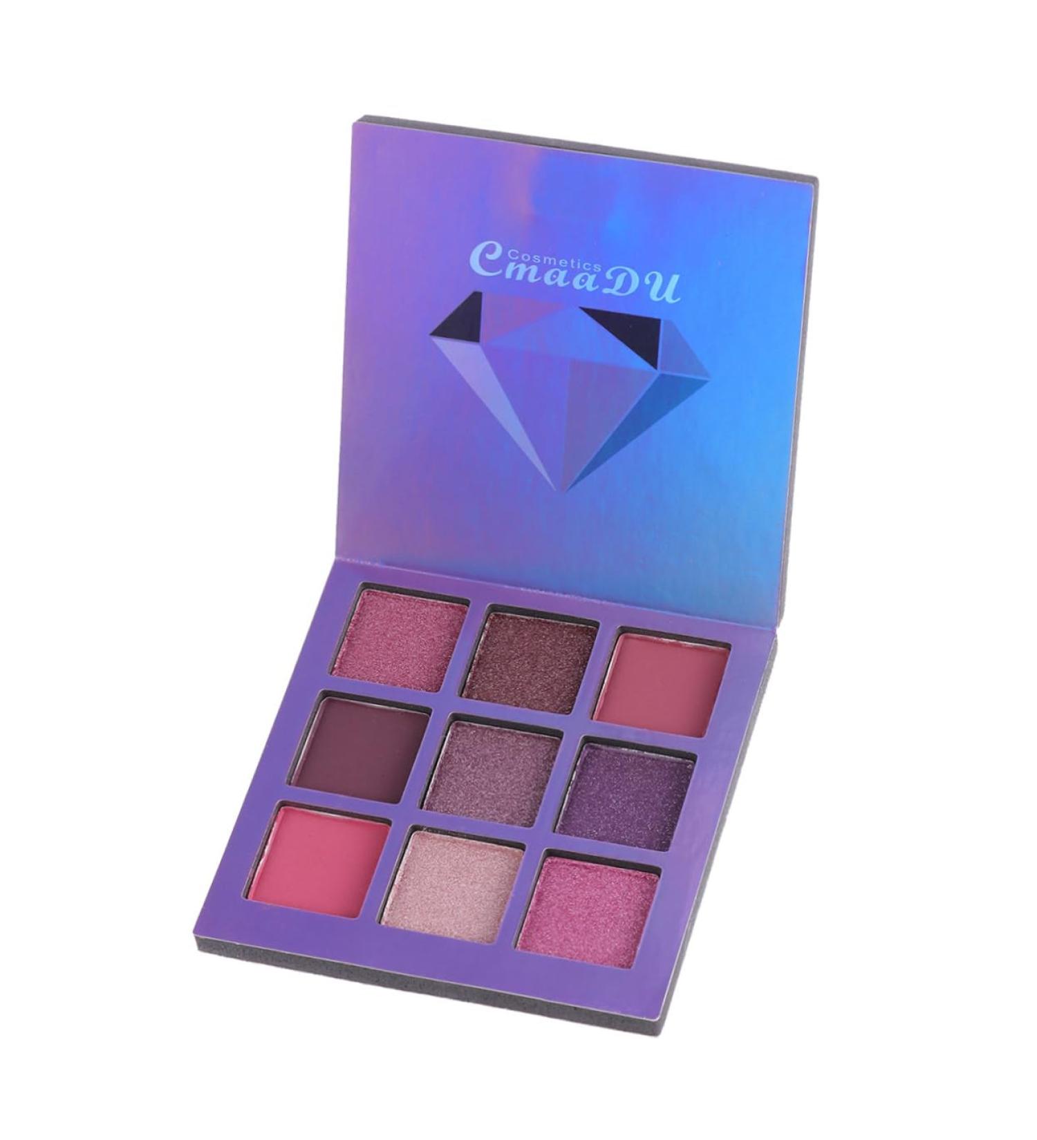 Beavorty Shimmer Eyeshadow 9 glitter eye shadow metallic eye shadow palettes women eye shadow eyeshadow palette diamond sequins Glitter Eyeshadow 1 count (Pack of 1) Purple - Buy Online on GoSupps.com