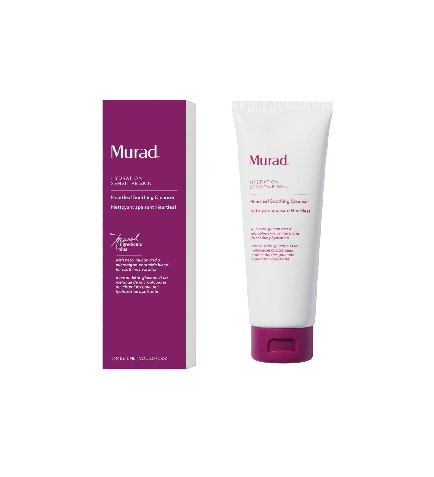 Murad Heartleaf Soothing Cleanser Gentle Face Wash with Fermented Heartleaf Beta-Glucan Ceramides and Microalgae to Reduce Redness & Calm Sensitive and Eczema-Prone Skin 5 Fl Oz - Buy Online on GoSupps.com