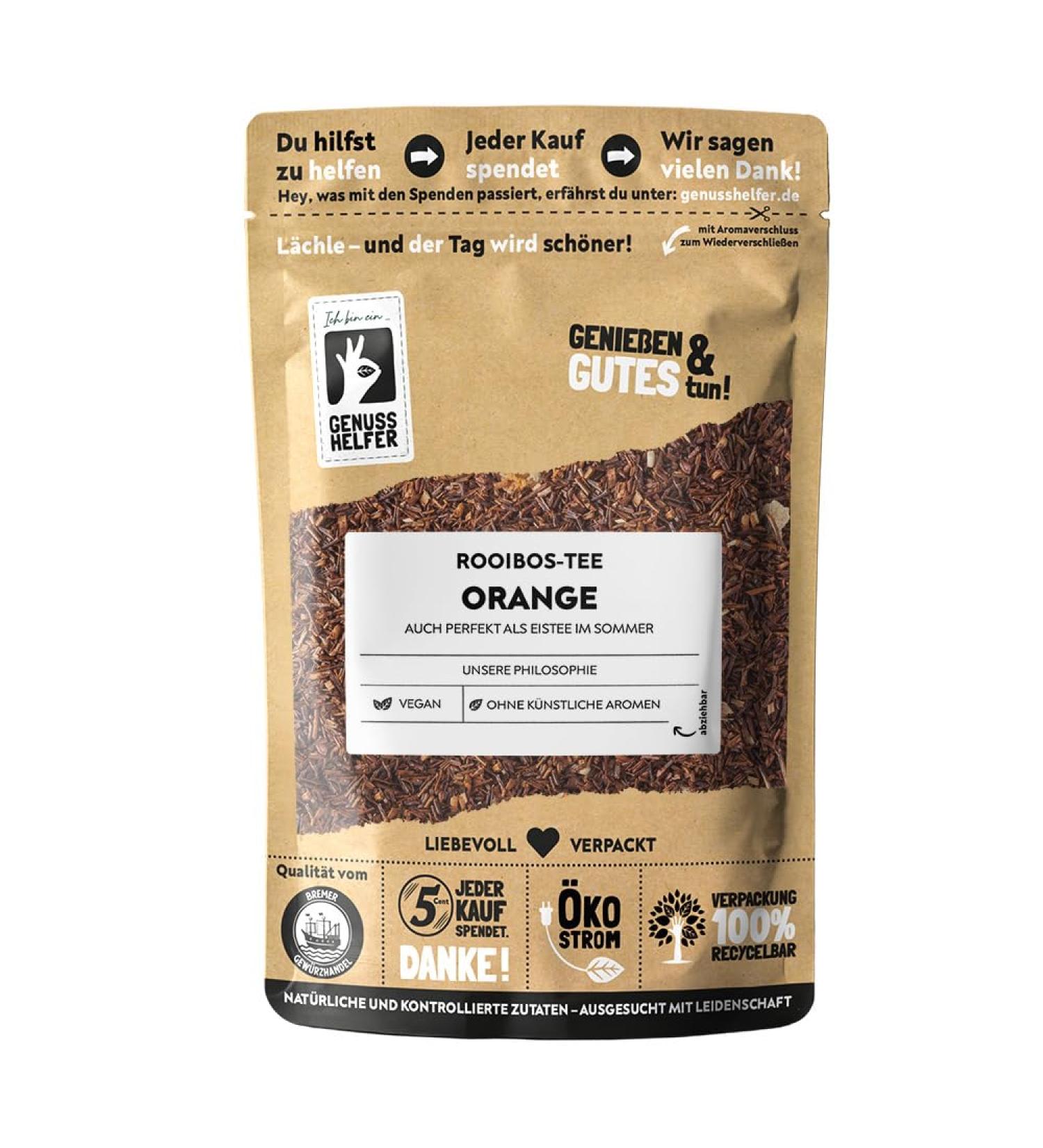 Shop Bremen Spice Trade Rooibos Tea - Fruity Orange Caffeine-Free 100g Loose Leaf | Aromatic & Natural - Buy Online on GoSupps.com